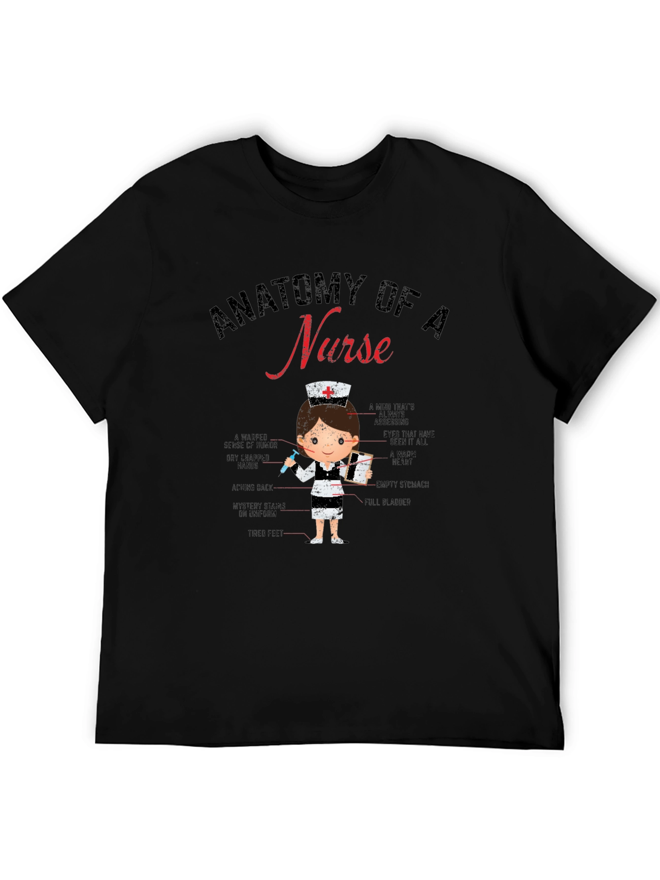 Anatomy of a Nurse Graphic T-Shirt