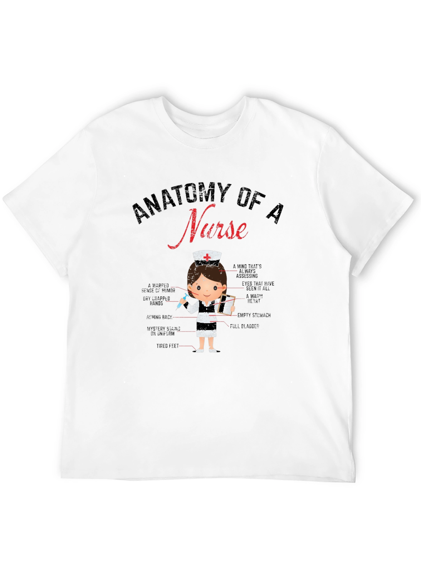 Anatomy of a Nurse Graphic T-Shirt
