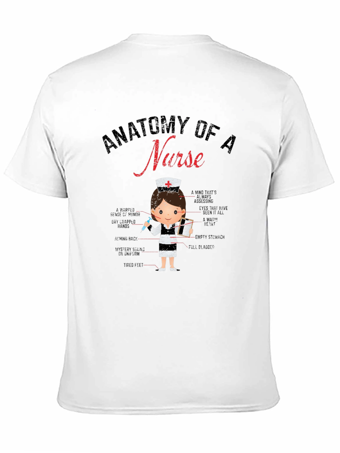 Anatomy of a Nurse Graphic T-Shirt