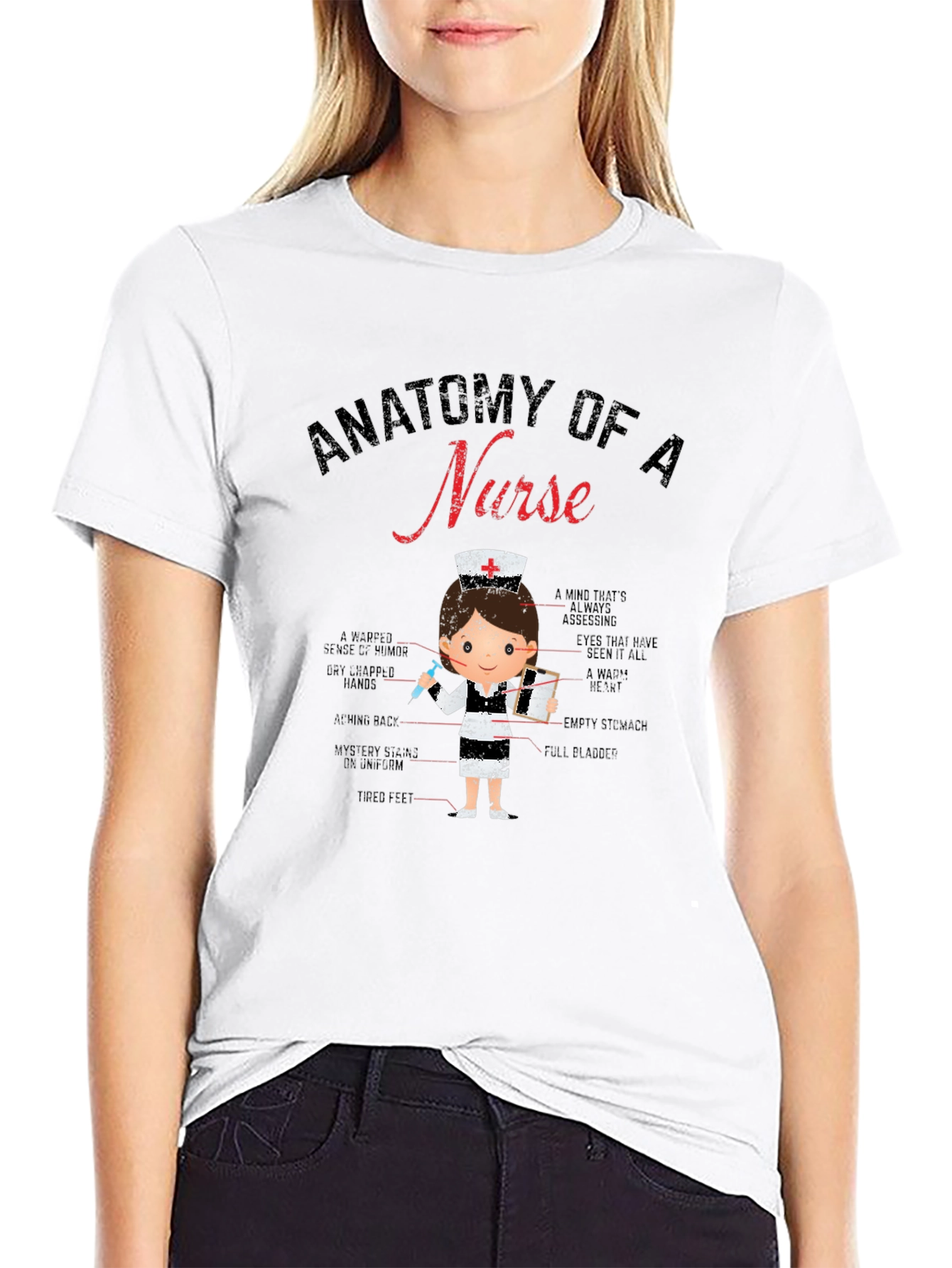 Anatomy of a Nurse Graphic T-Shirt
