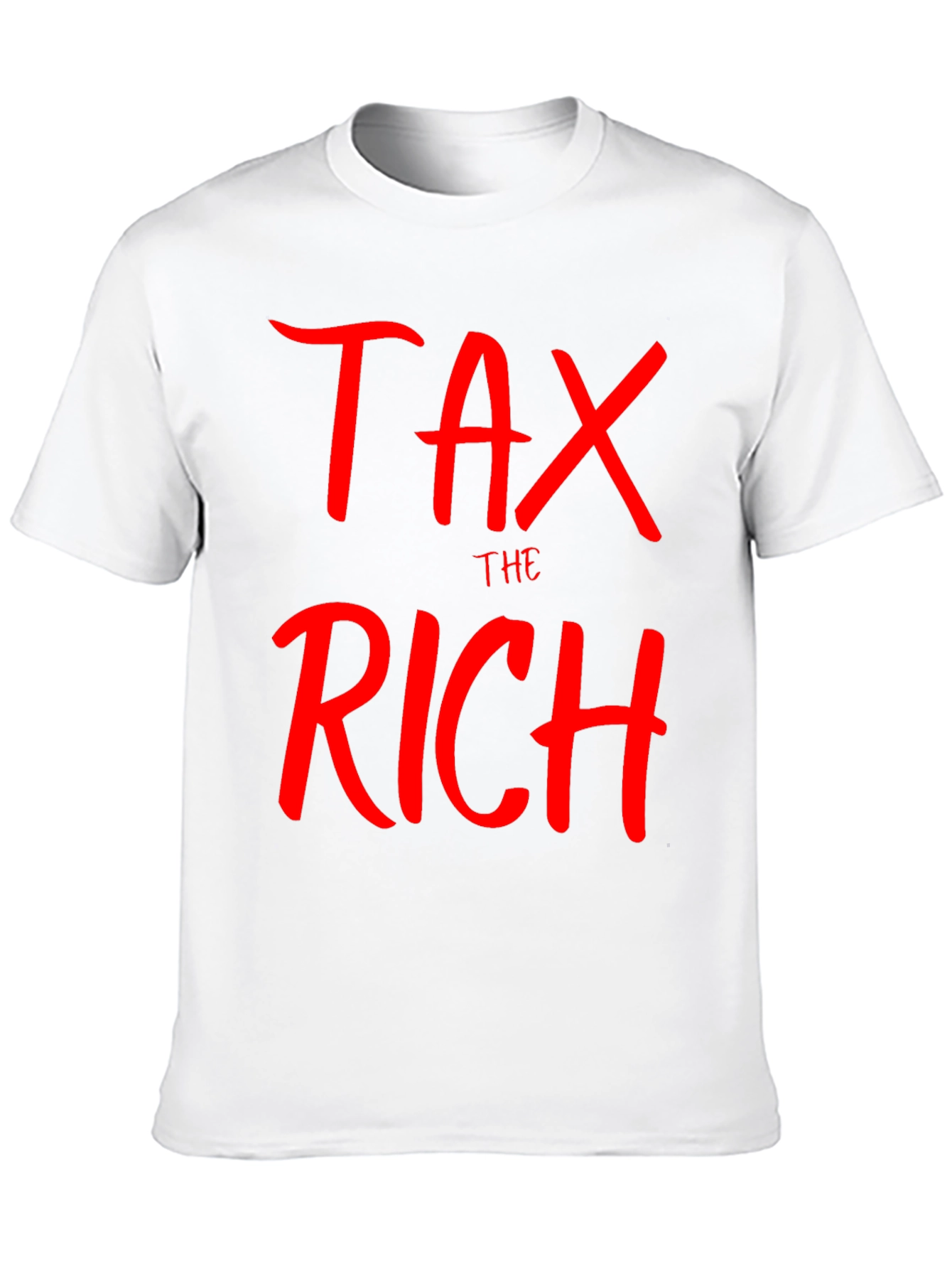 Tax the Rich Slogan Black T-Shirt