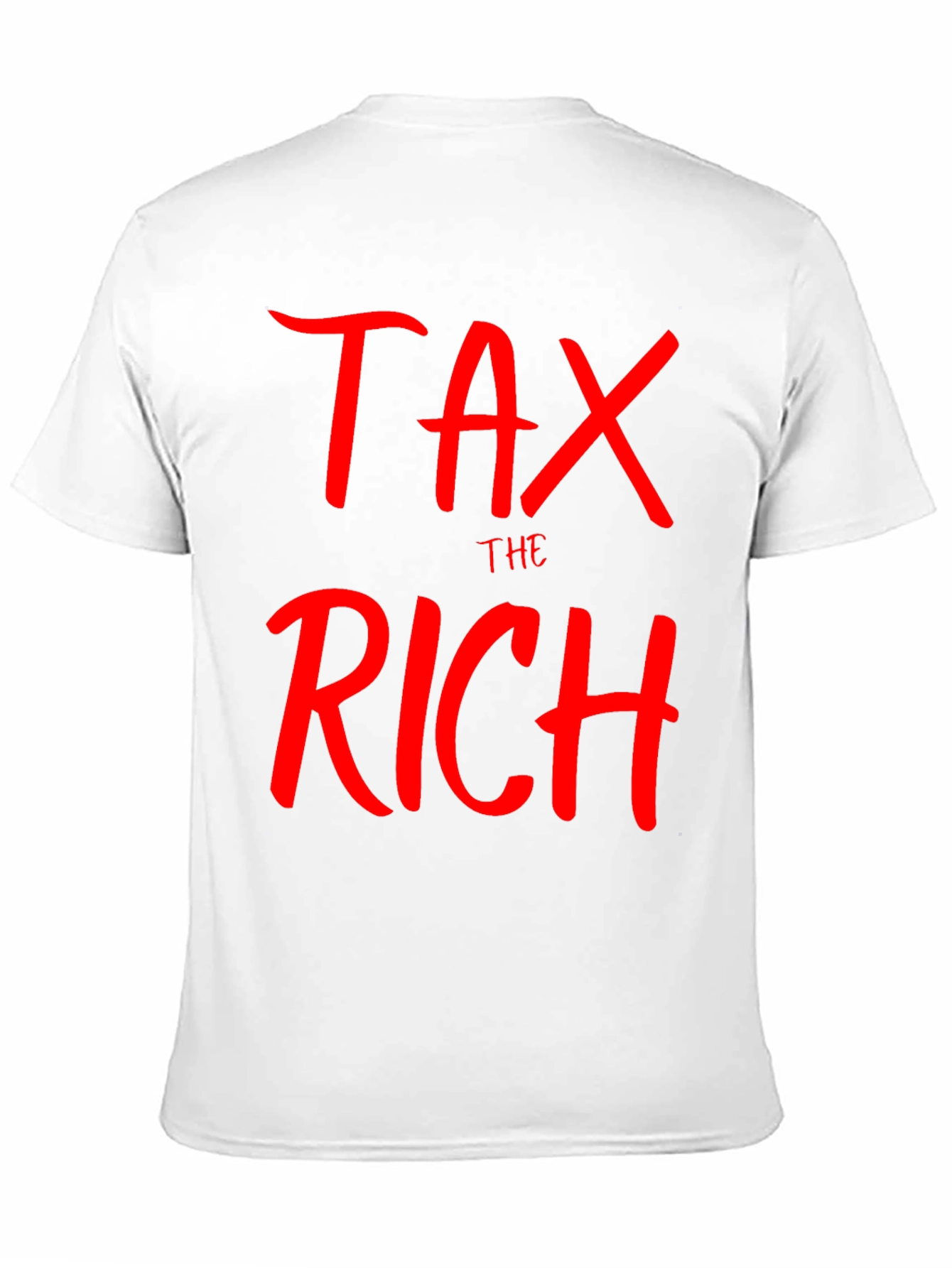 Tax the Rich Slogan Black T-Shirt