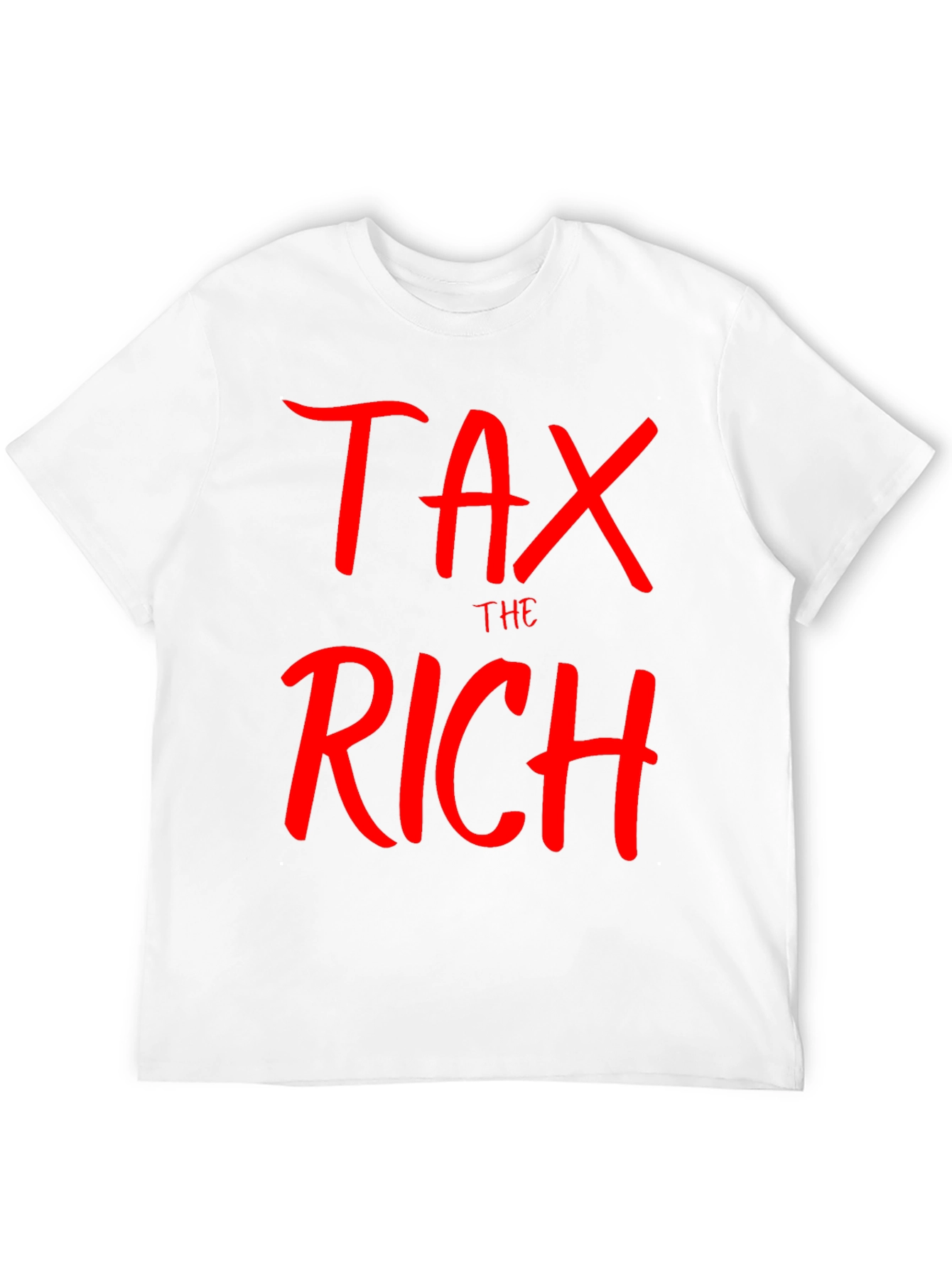 Tax the Rich Slogan Black T-Shirt