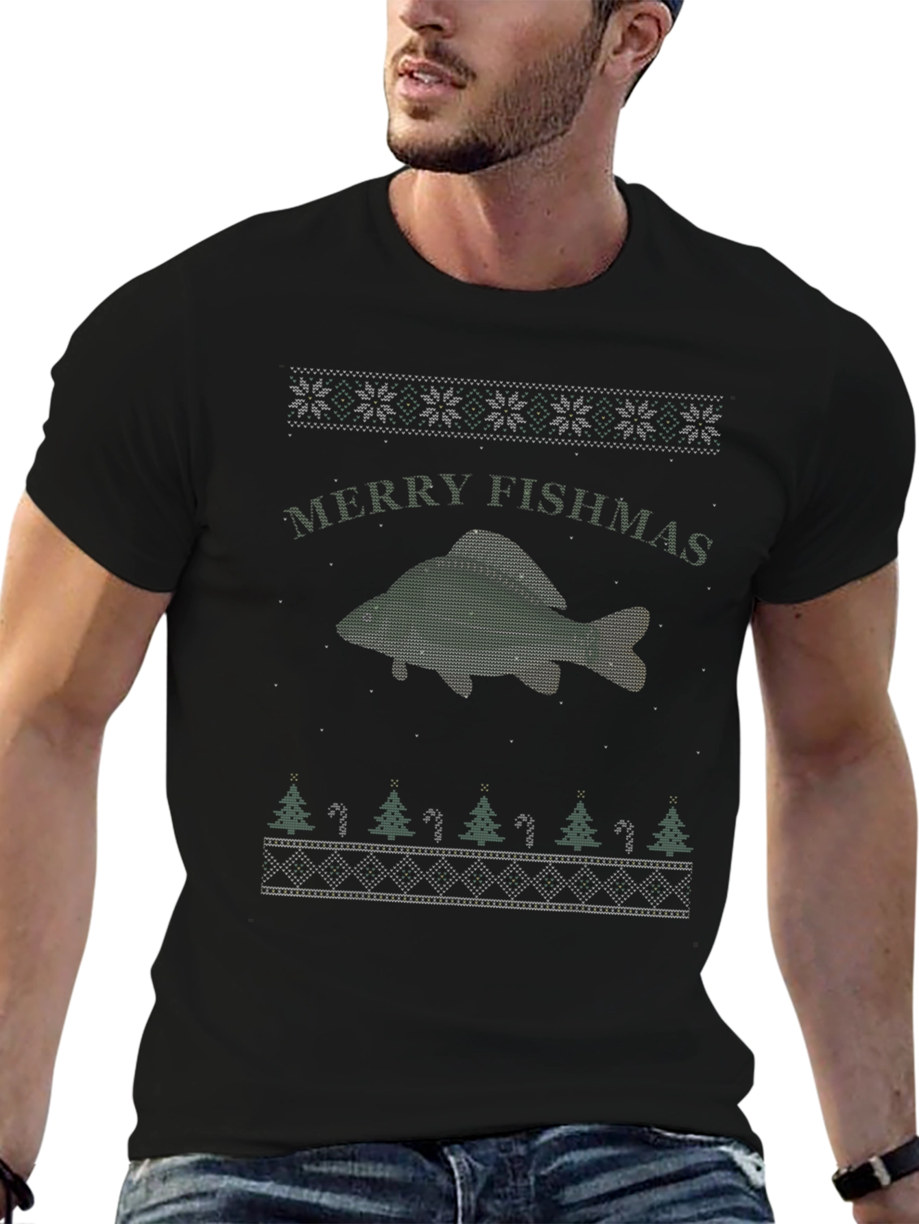 Merry Fishmas Graphic T-Shirt