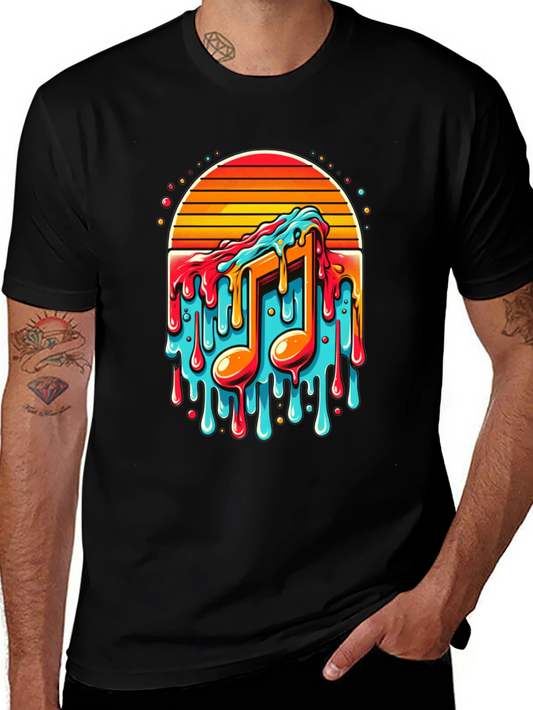 Melting Music Note Graphic Tee