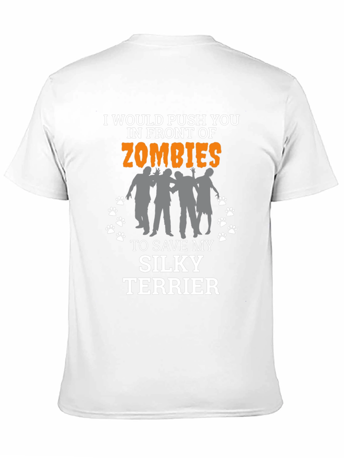 Zombie Silky Terrier T-Shirt - Funny Novelty Tee