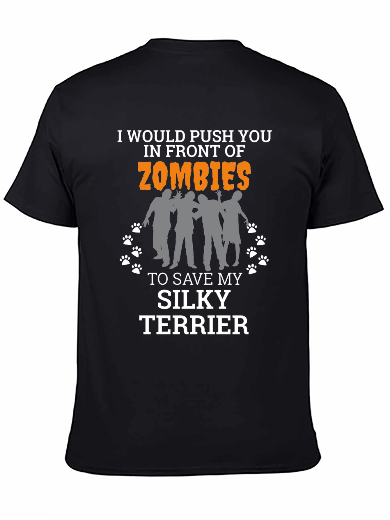 Zombie Silky Terrier T-Shirt - Funny Novelty Tee