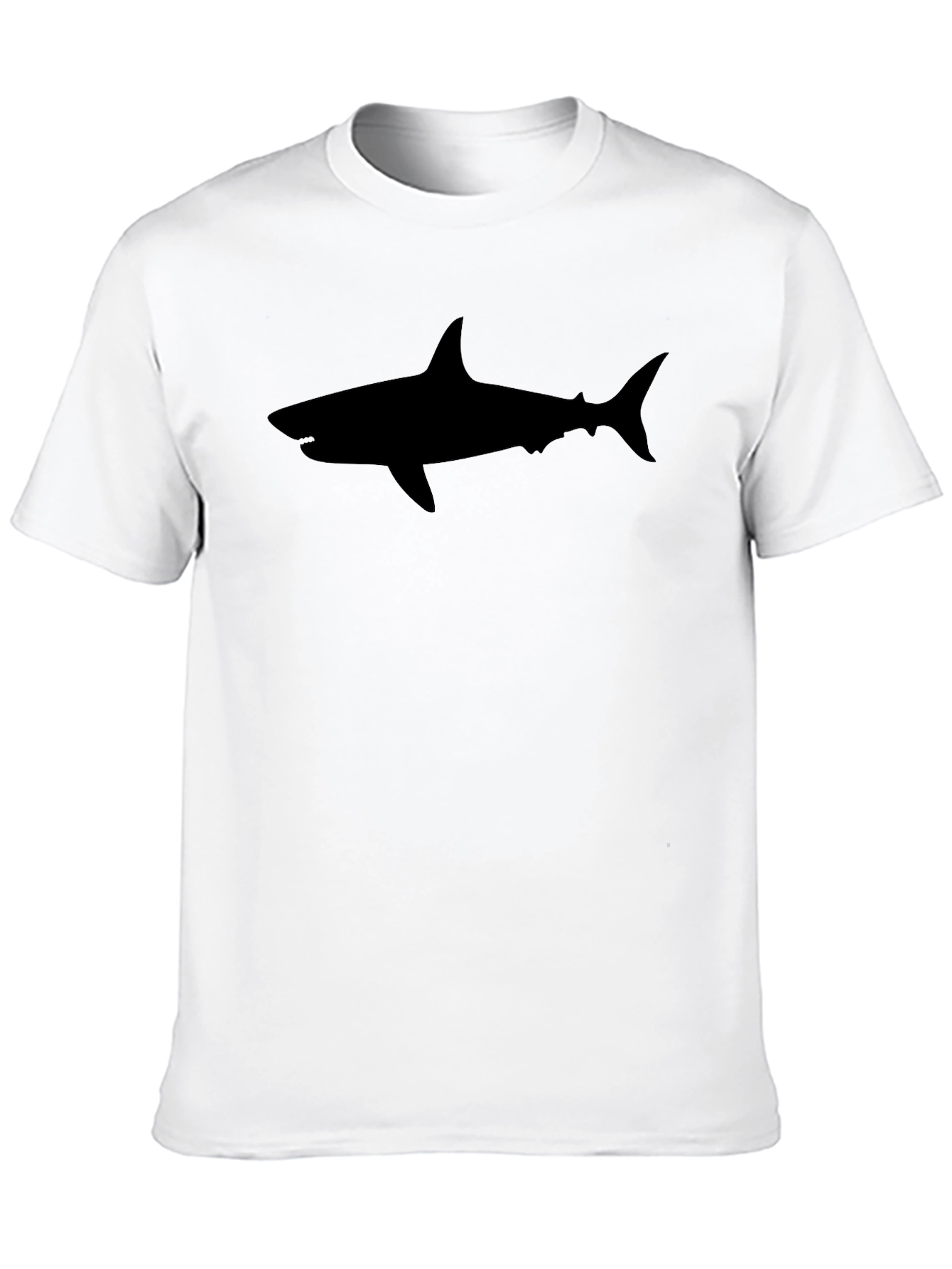 Shark Silhouette Graphic Tee - Black