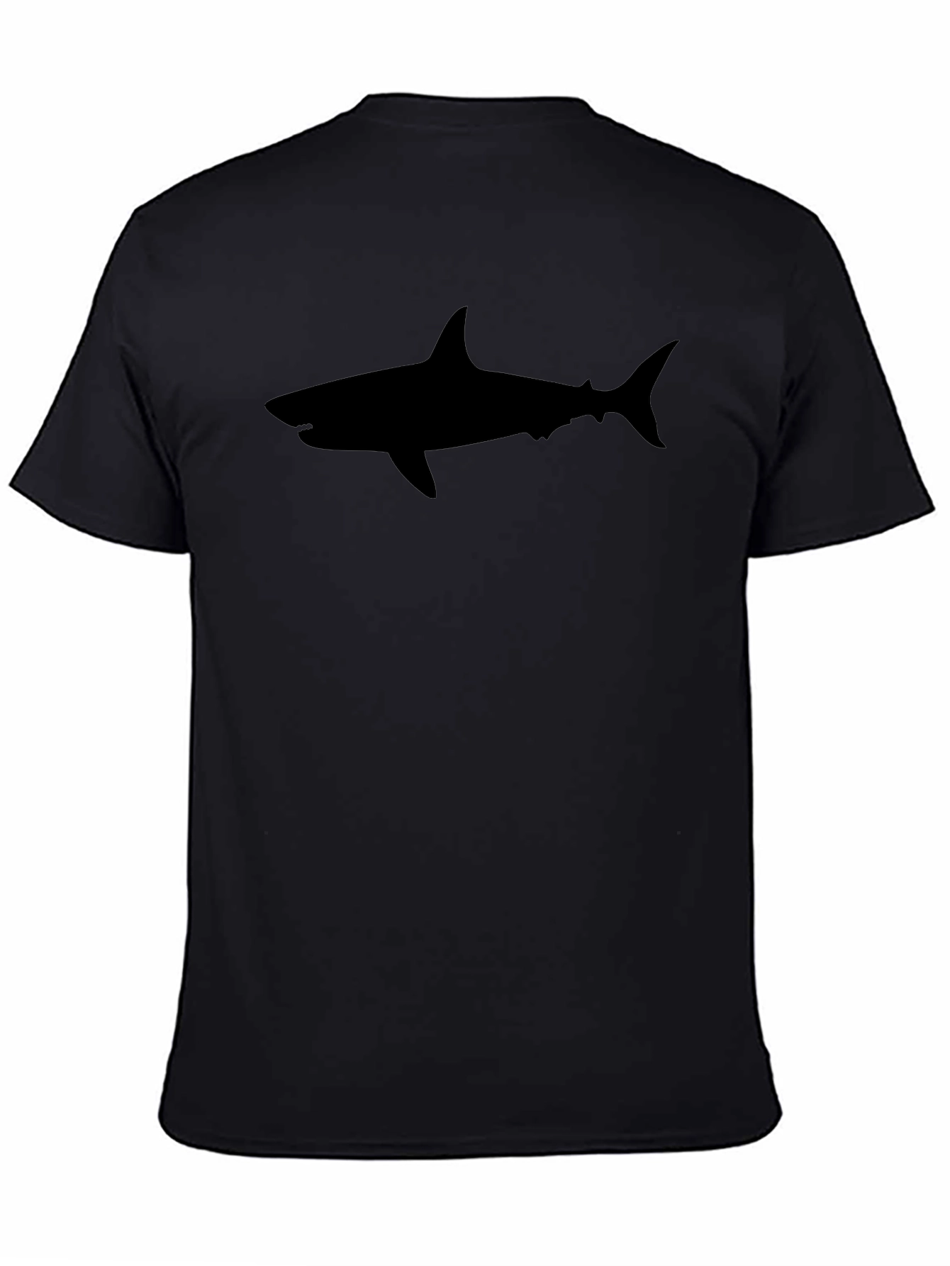 Shark Silhouette Graphic Tee - Black