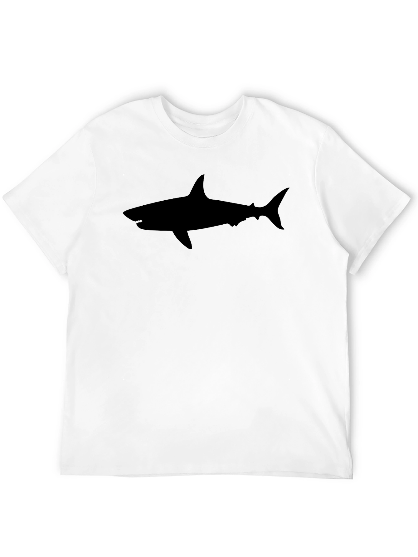 Shark Silhouette Graphic Tee - Black