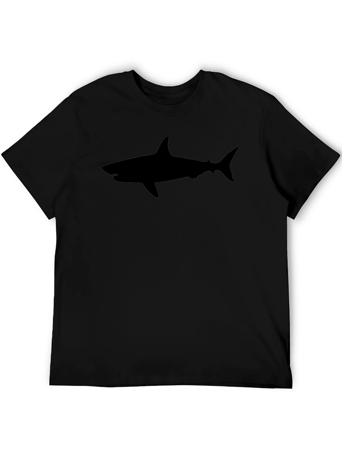 Shark Silhouette Graphic Tee - Black