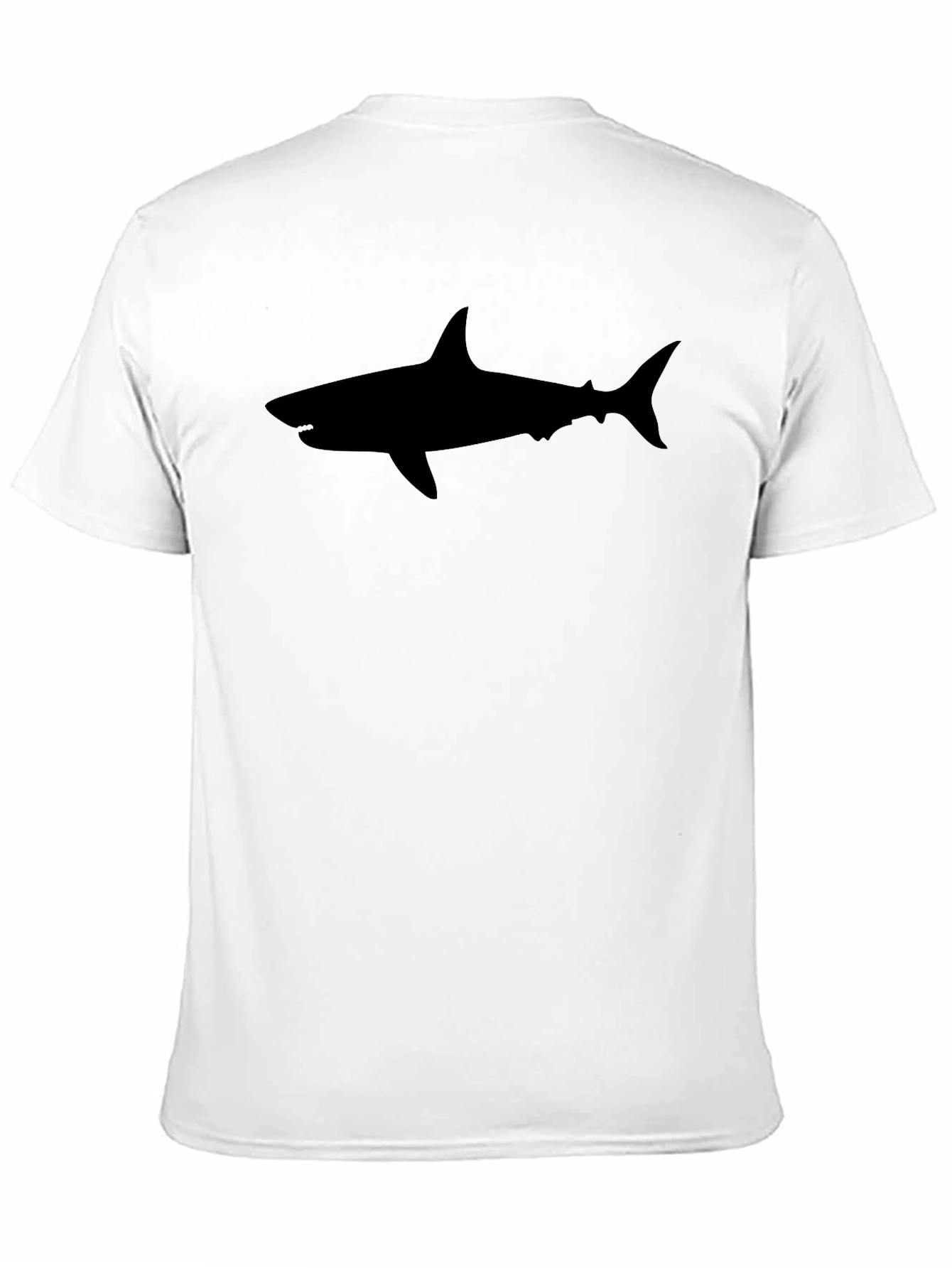 Shark Silhouette Graphic Tee - Black