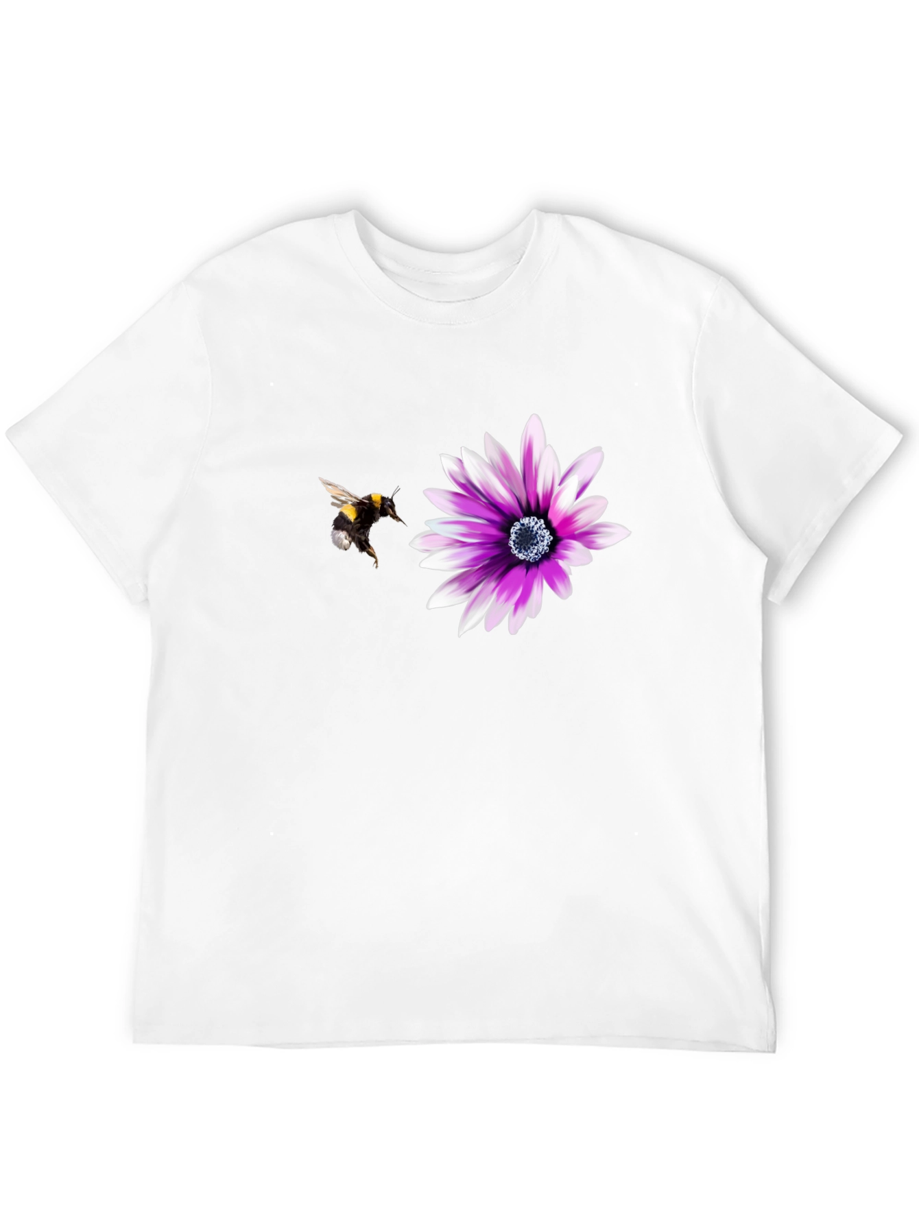 Bee & Flower Graphic T-Shirt - Nature Lover Tee