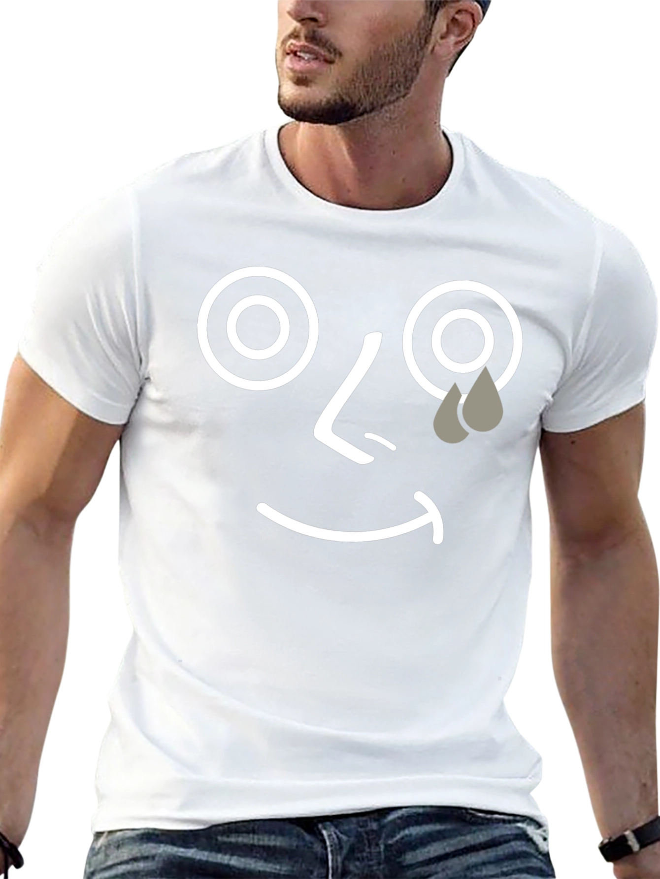 Sad Face Graphic Tee - Unisex Black T-Shirt