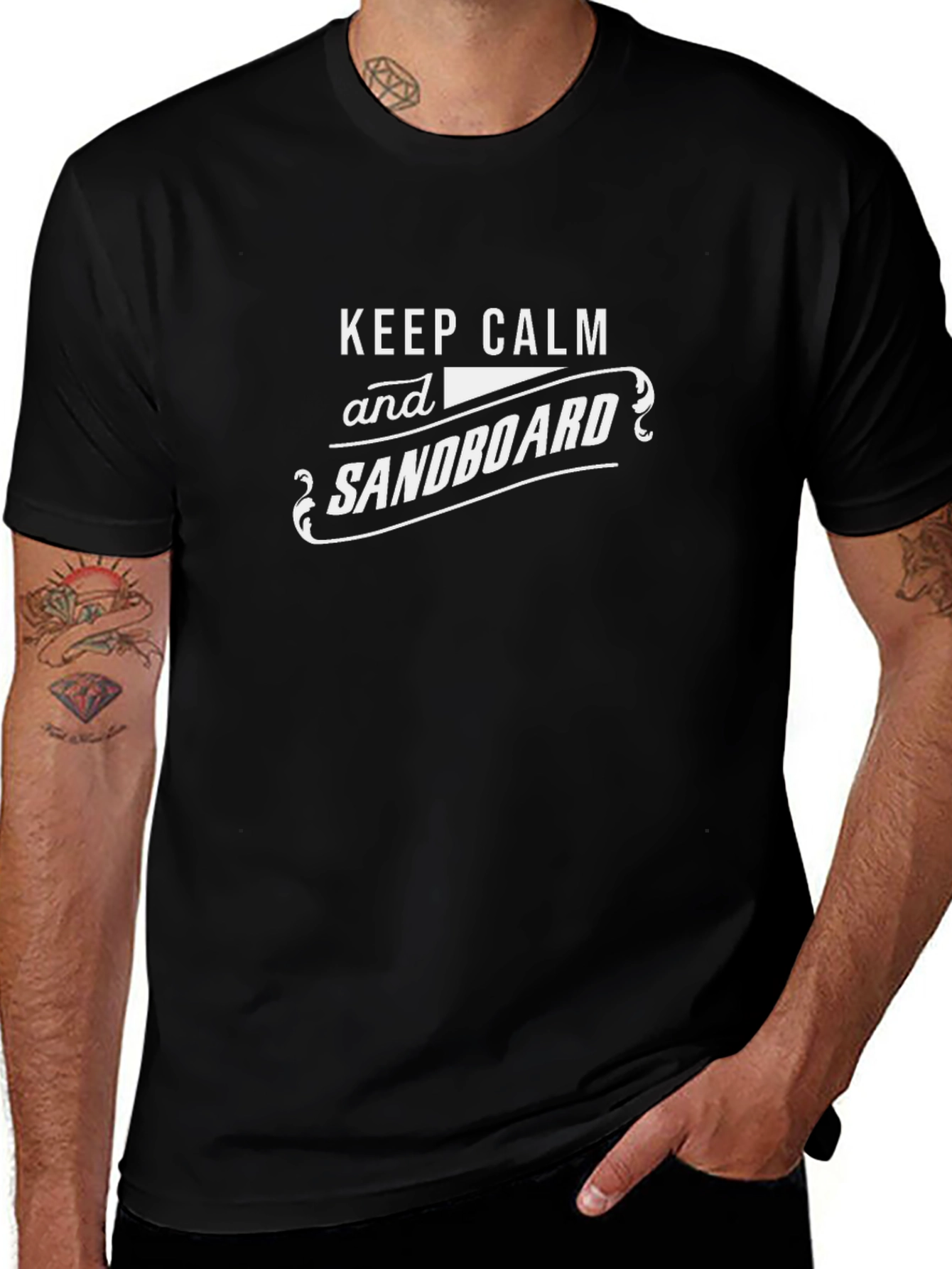 Keep Calm and Sandboard Graphic T-Shirt