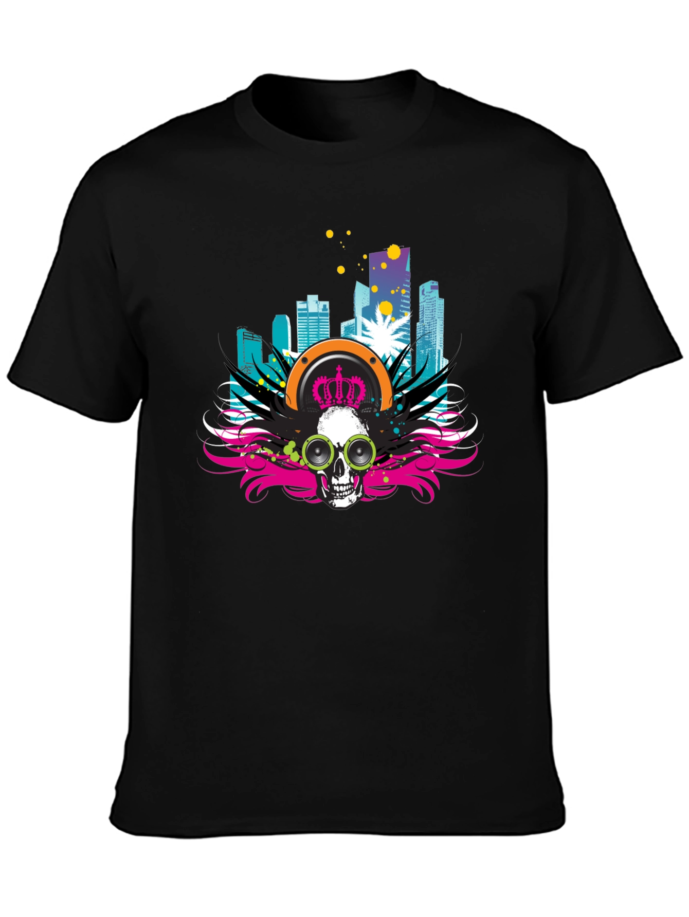 Skull City Black T-Shirt