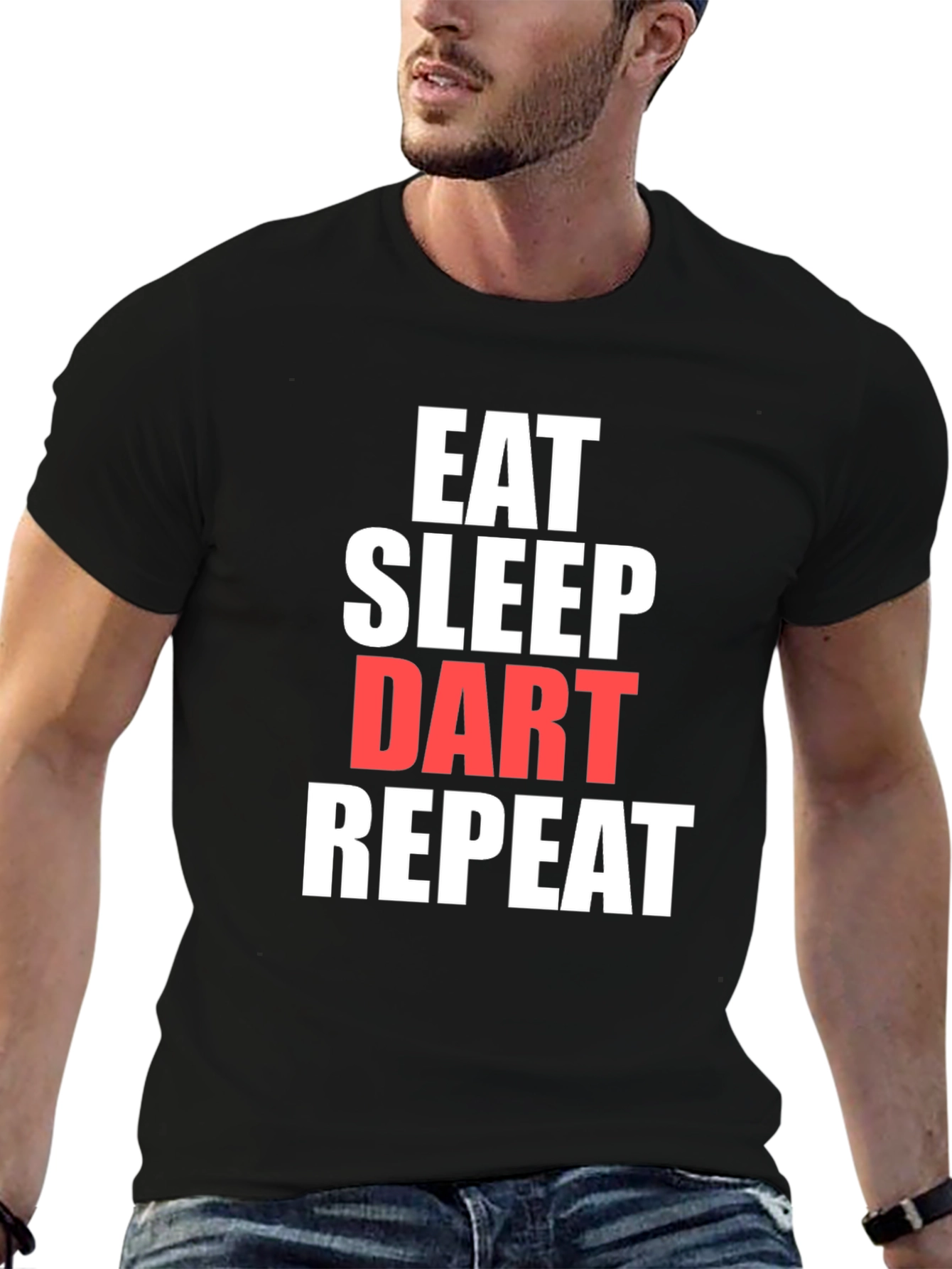 Eat Sleep Dart Repeat Black T-Shirt