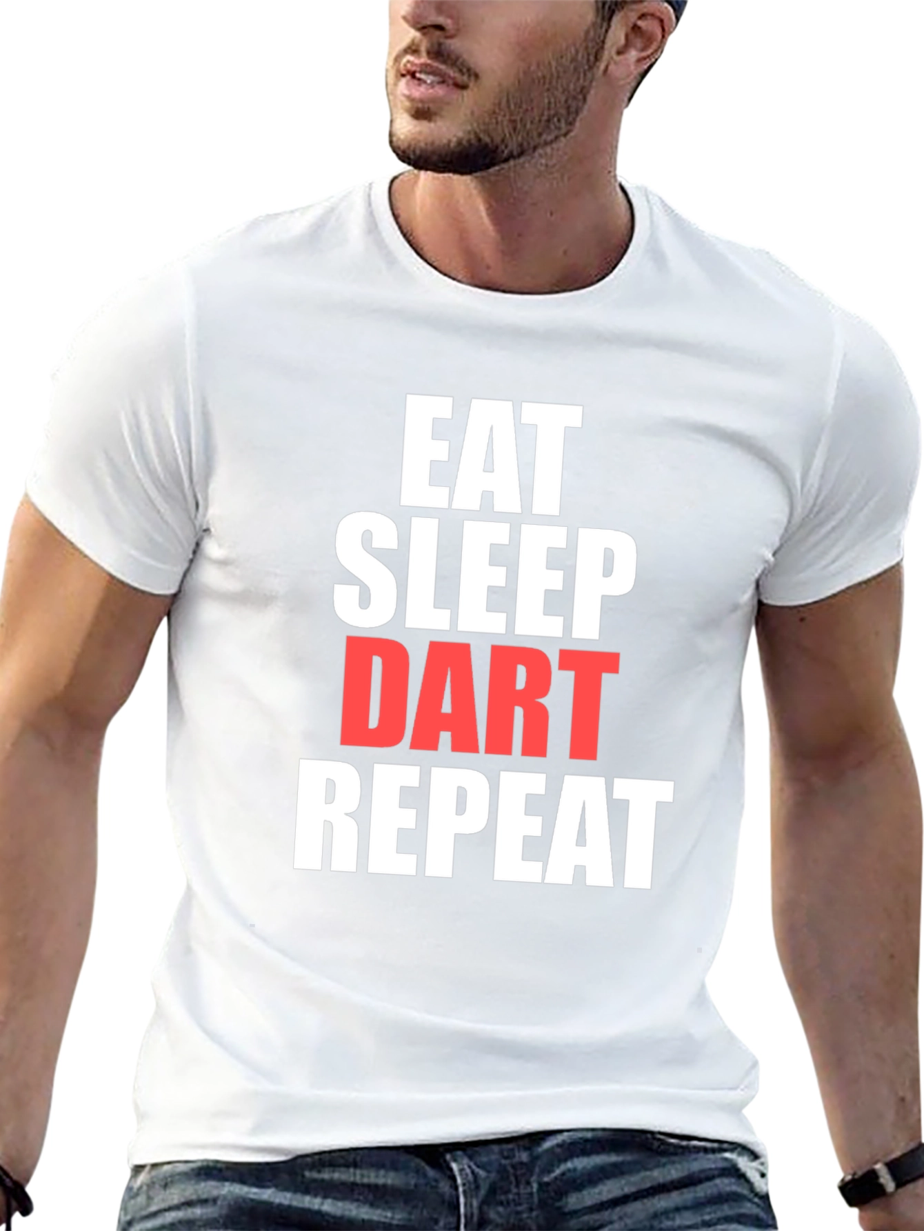 Eat Sleep Dart Repeat Black T-Shirt