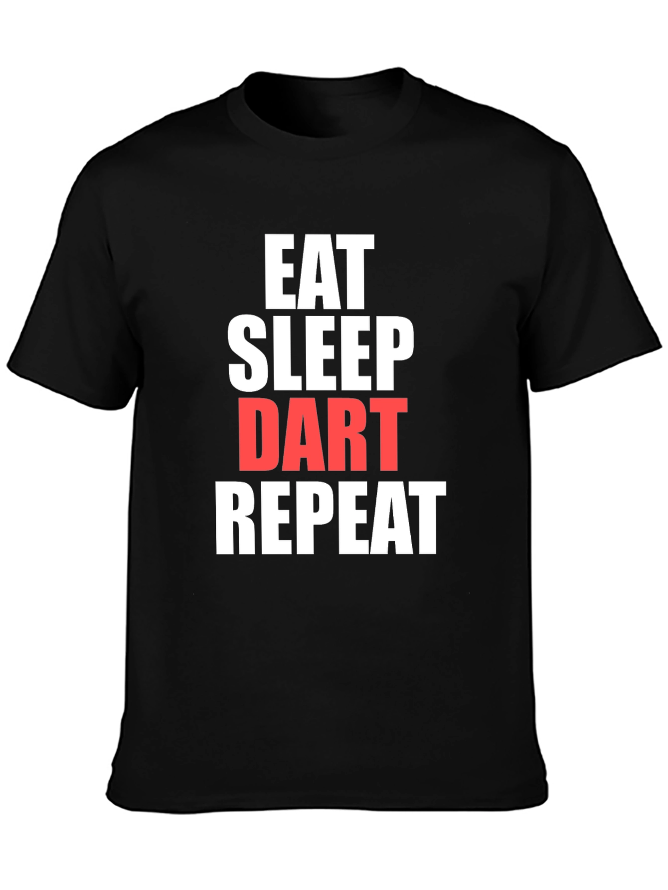 Eat Sleep Dart Repeat Black T-Shirt