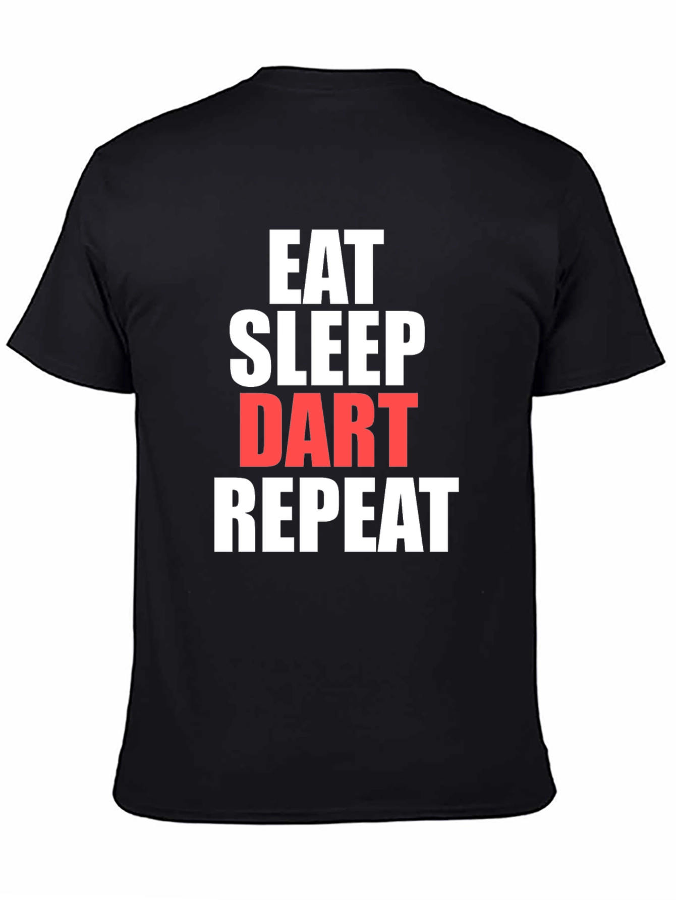 Eat Sleep Dart Repeat Black T-Shirt
