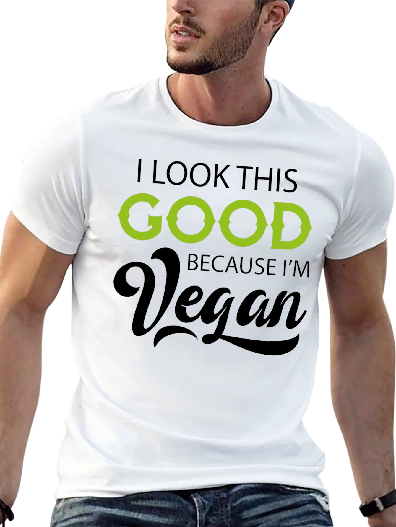 Vegan Graphic T-Shirt - I Look This Good