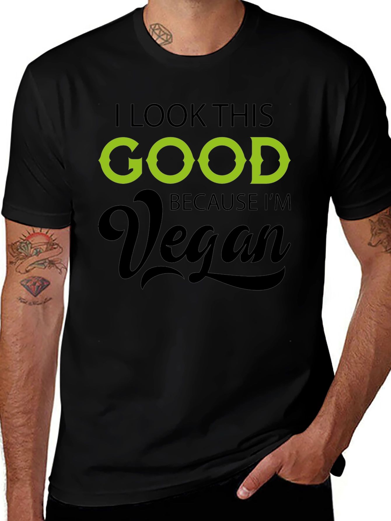 Vegan Graphic T-Shirt - I Look This Good