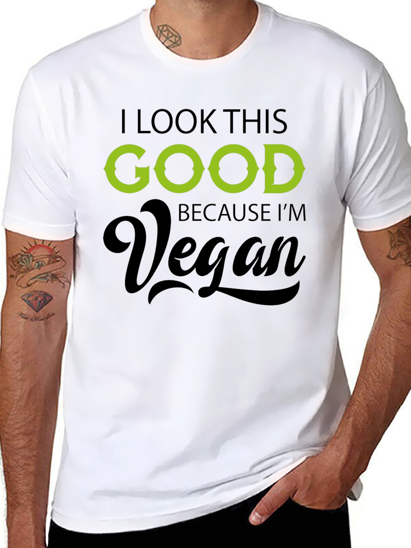 Vegan Graphic T-Shirt - I Look This Good