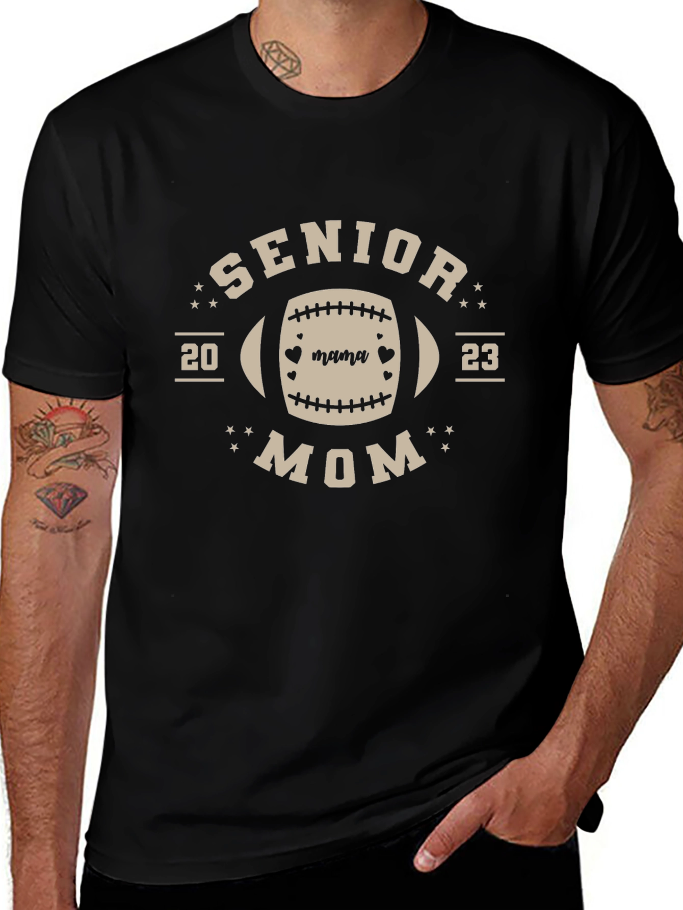 Senior Mom 2023 Football T-Shirt