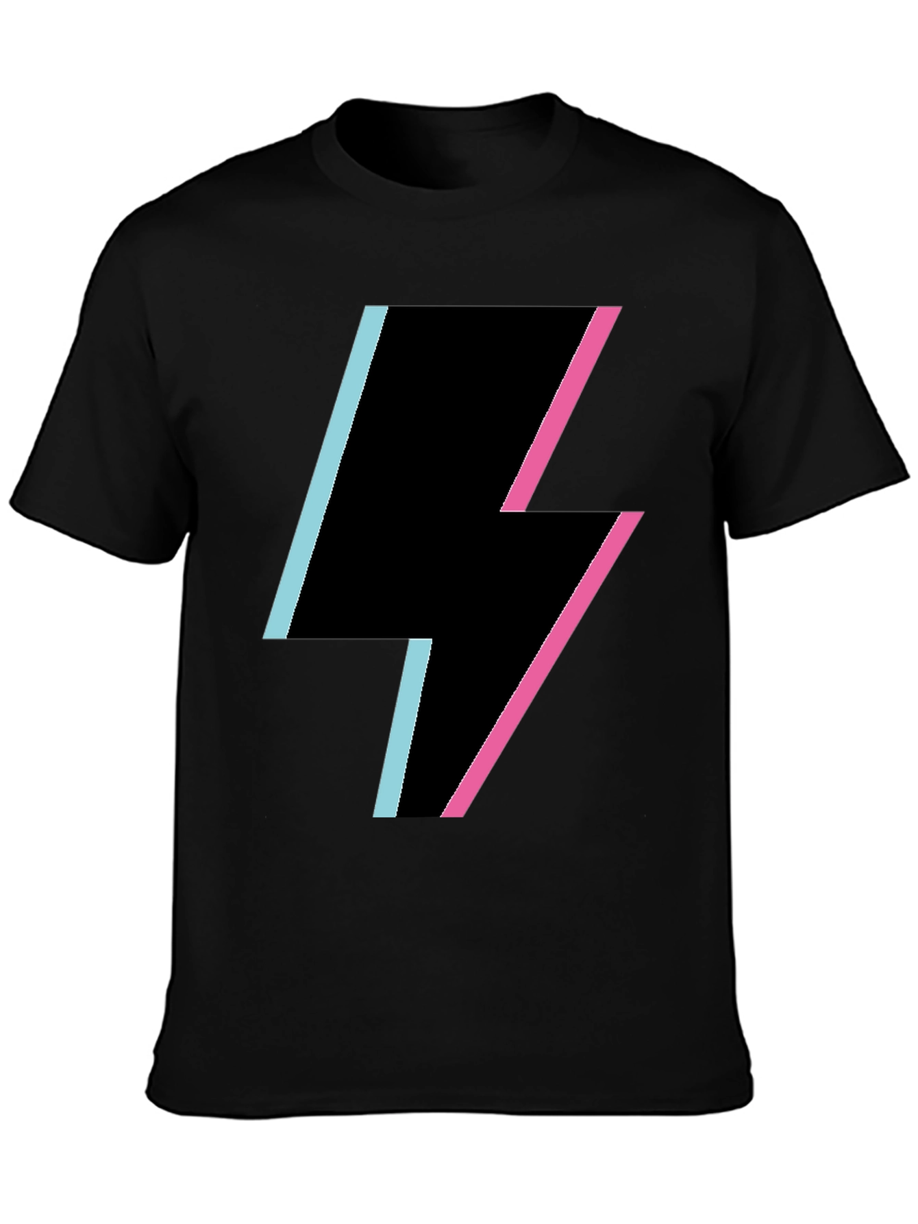 Black Lightning Bolt Graphic Tee - Stylish & Trendy