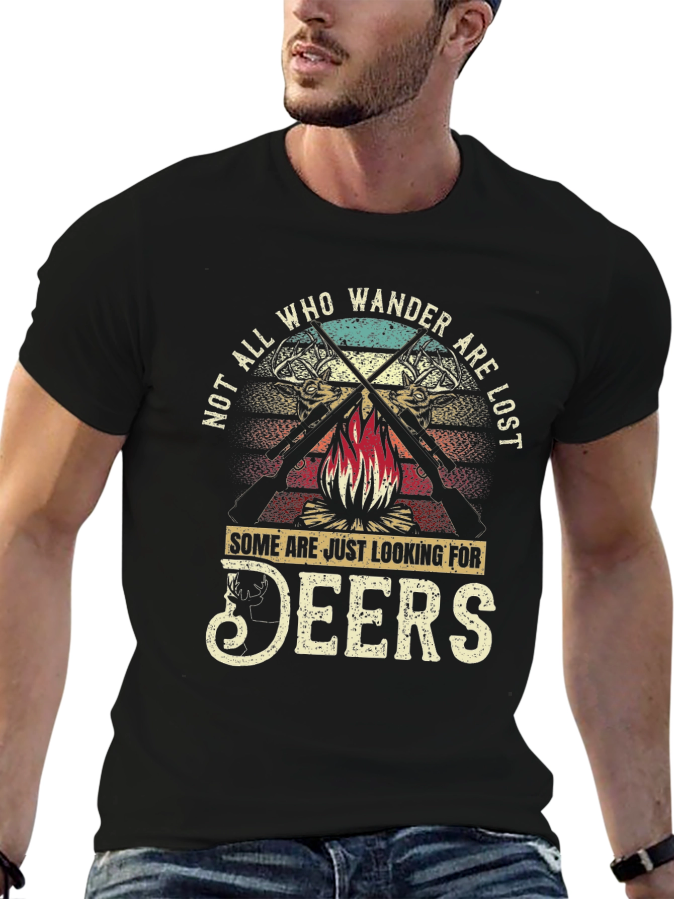 Deer Hunter T-Shirt - Not All Who Wander