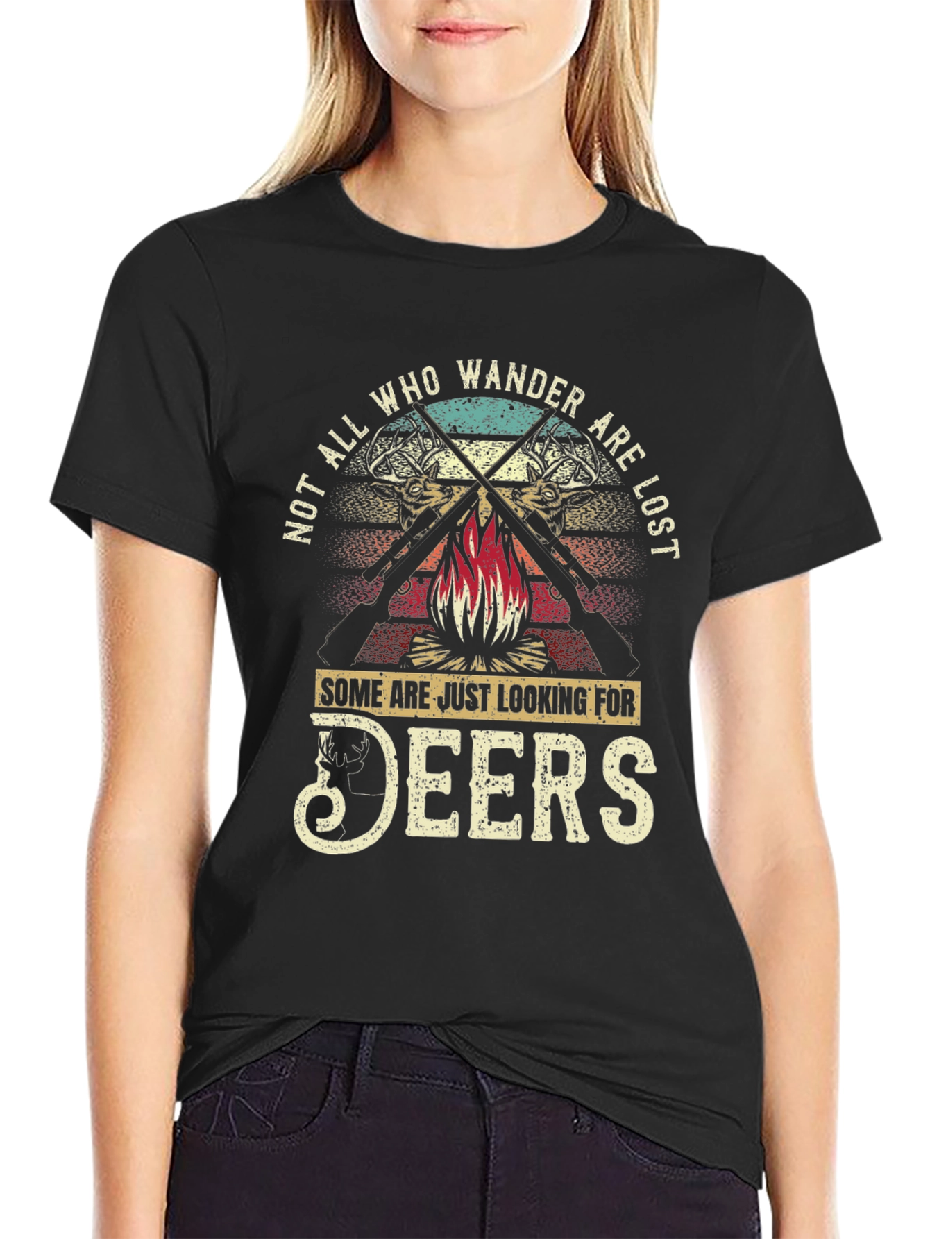 Deer Hunter T-Shirt - Not All Who Wander