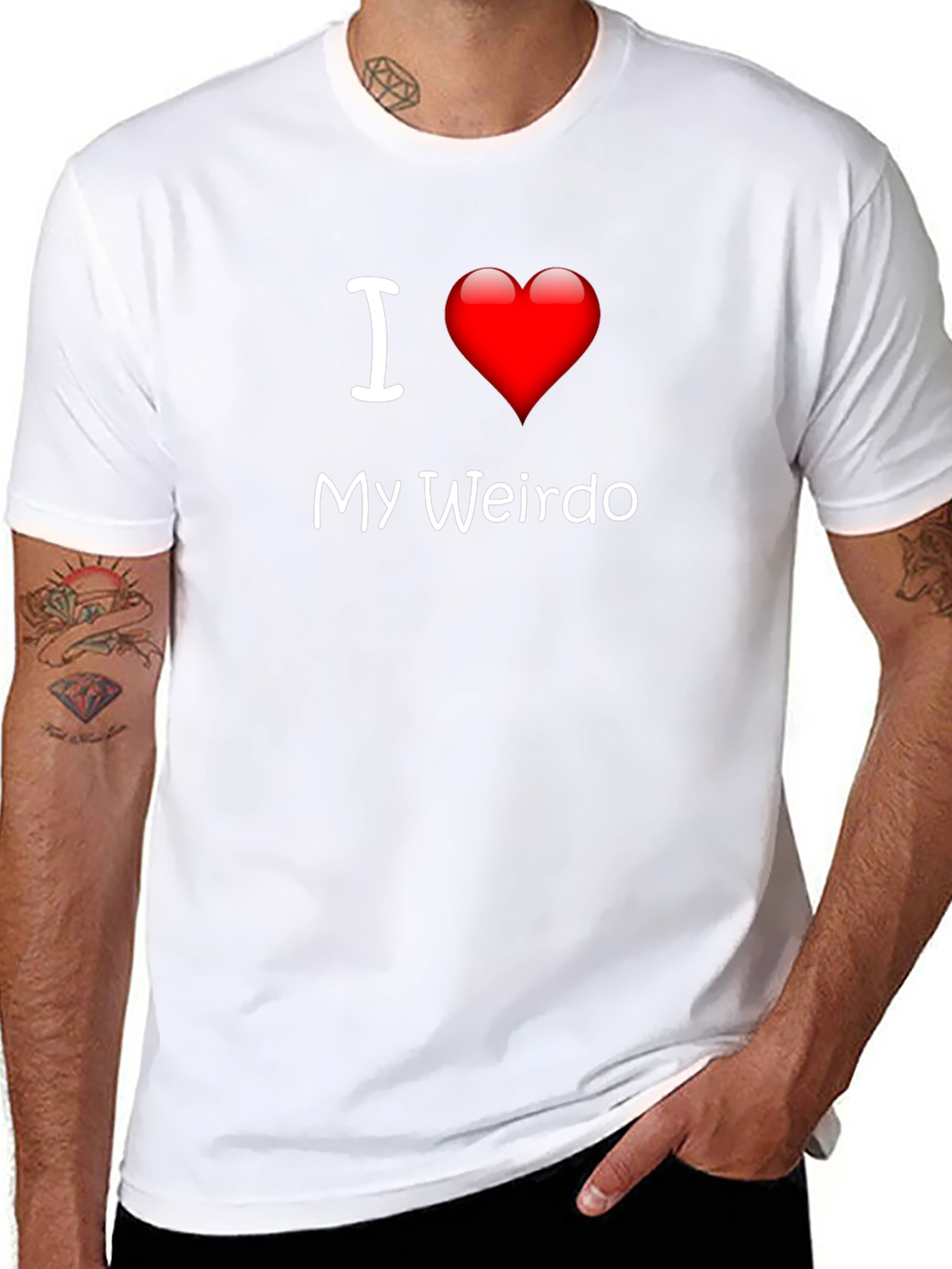 I Heart My Weirdo Black T-Shirt