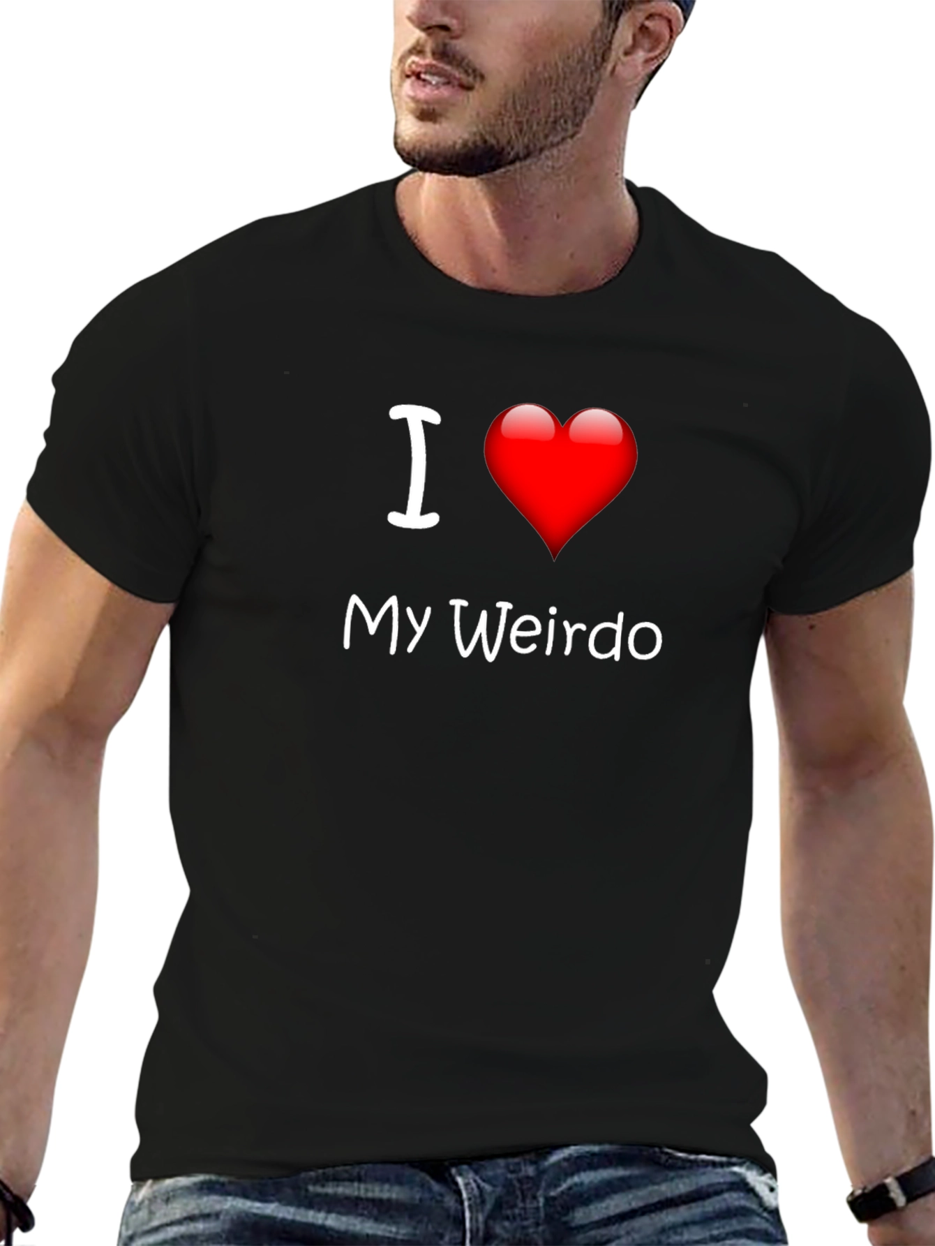 I Heart My Weirdo Black T-Shirt