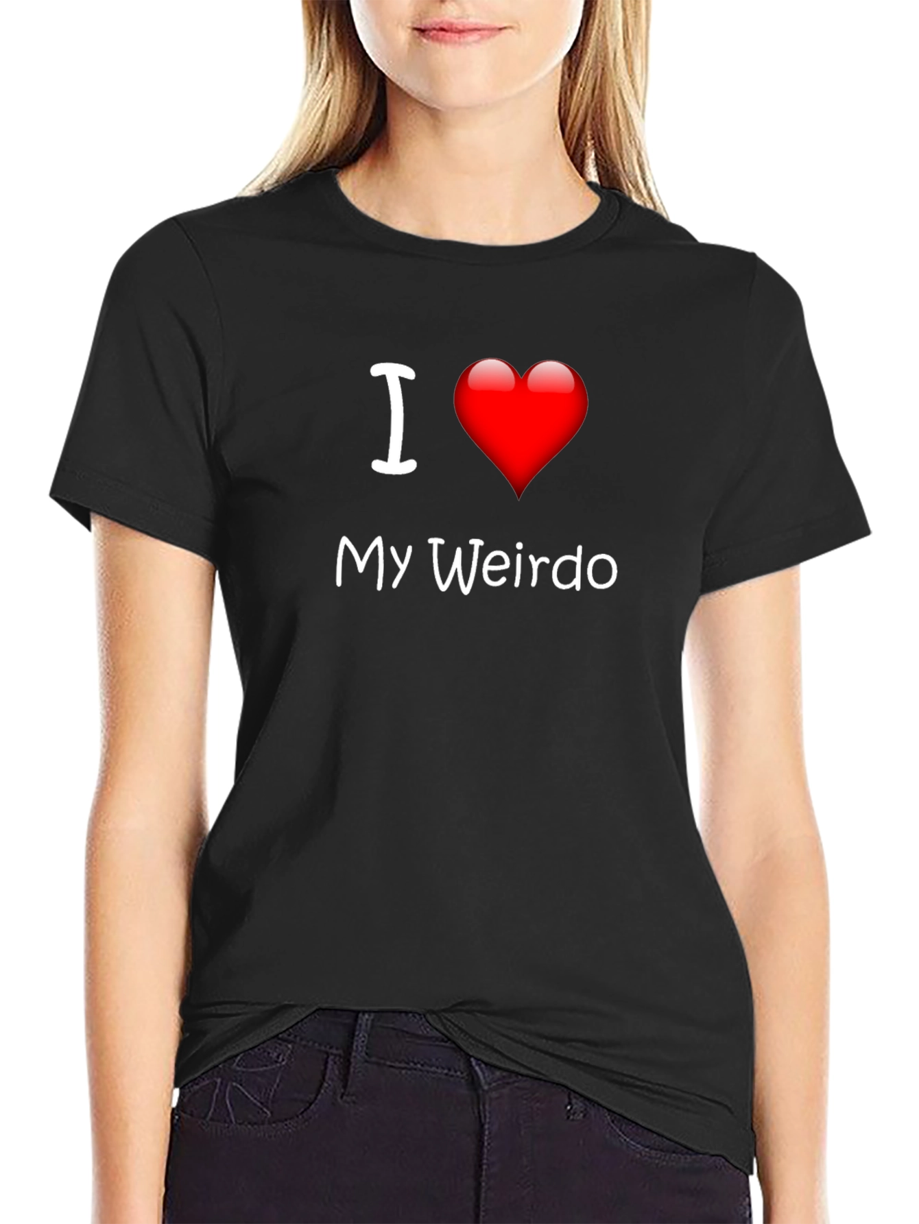 I Heart My Weirdo Black T-Shirt