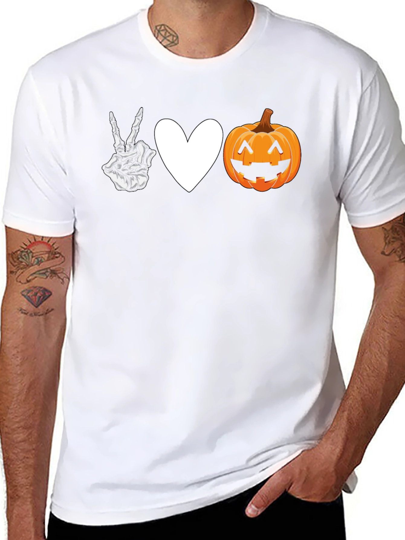Peace Love Pumpkin Halloween T-Shirt