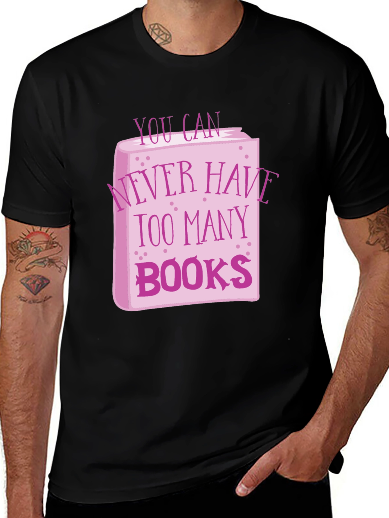 Book Lover T-Shirt - Never Have Too Many Books
