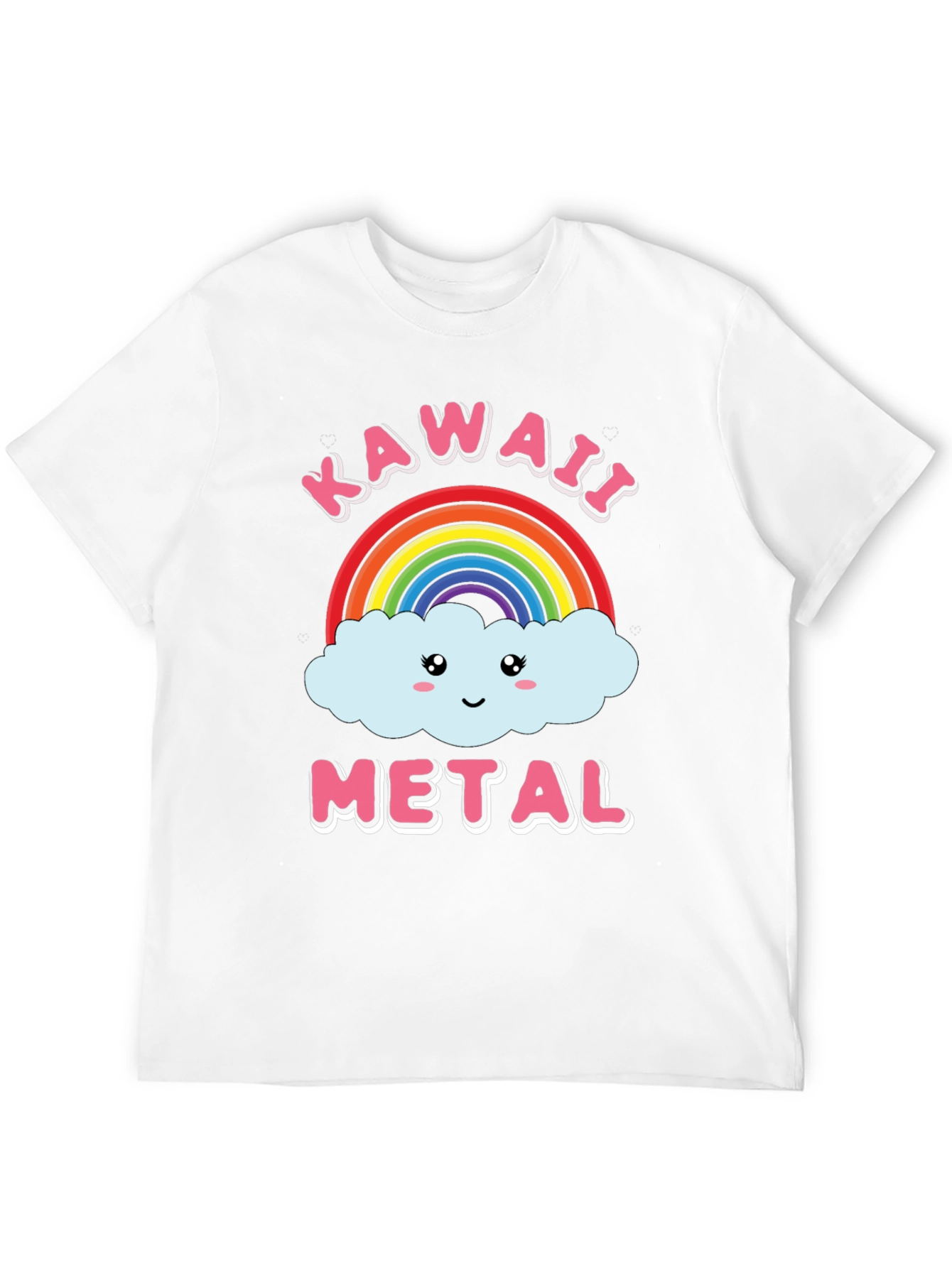 Kawaii Metal Rainbow Cloud Graphic Tee