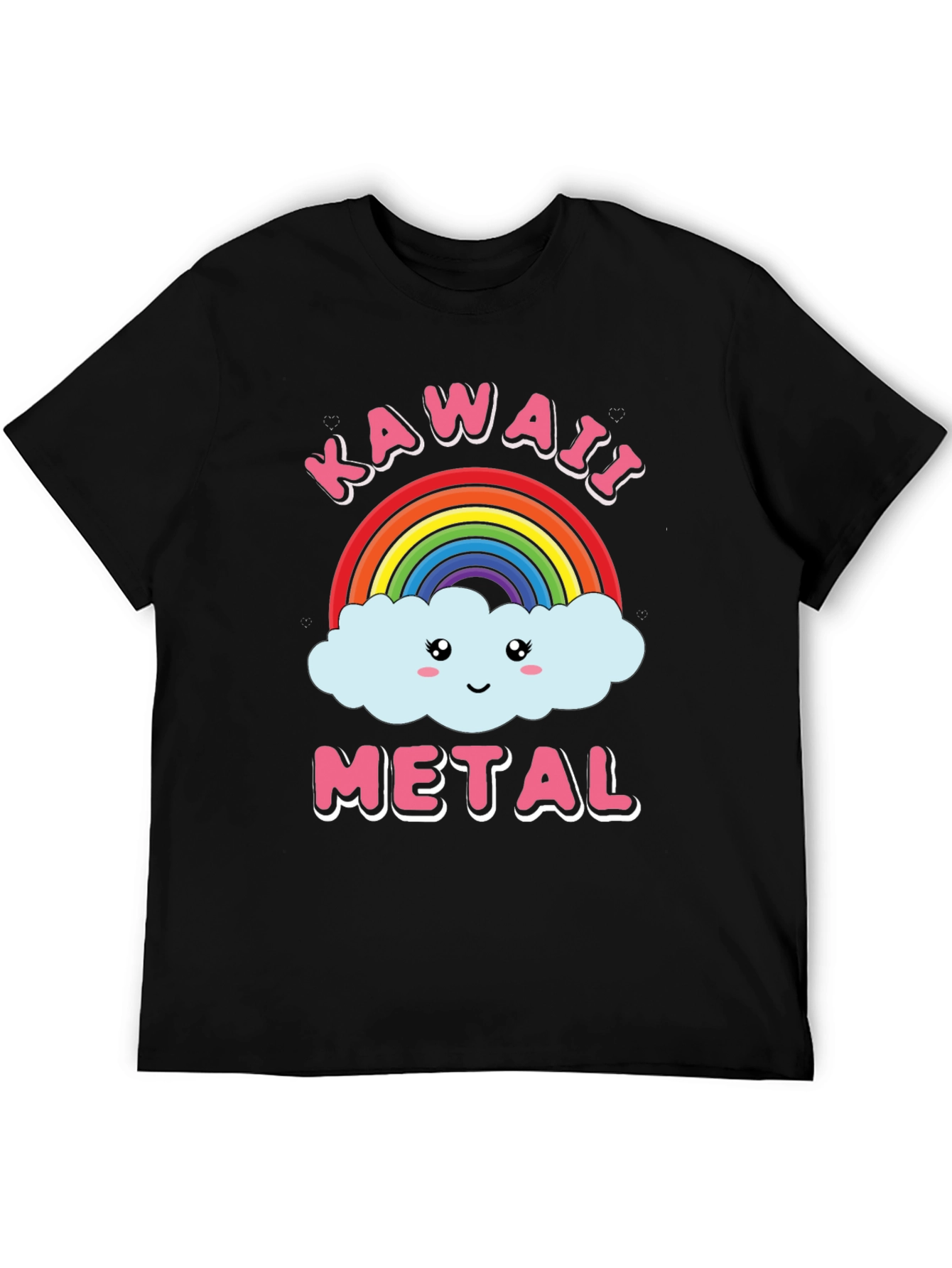 Kawaii Metal Rainbow Cloud Graphic Tee