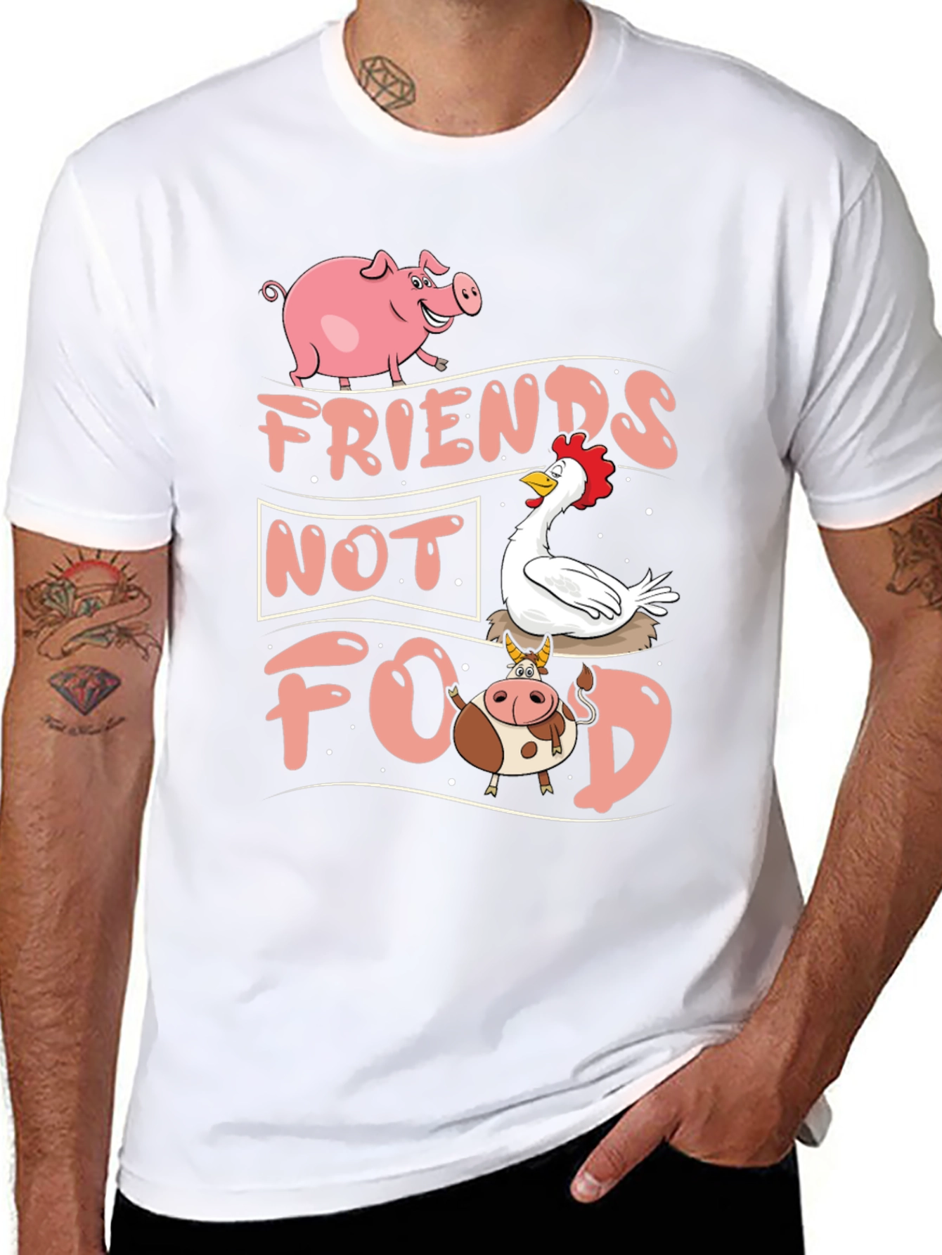 Friends Not Food Graphic T-Shirt