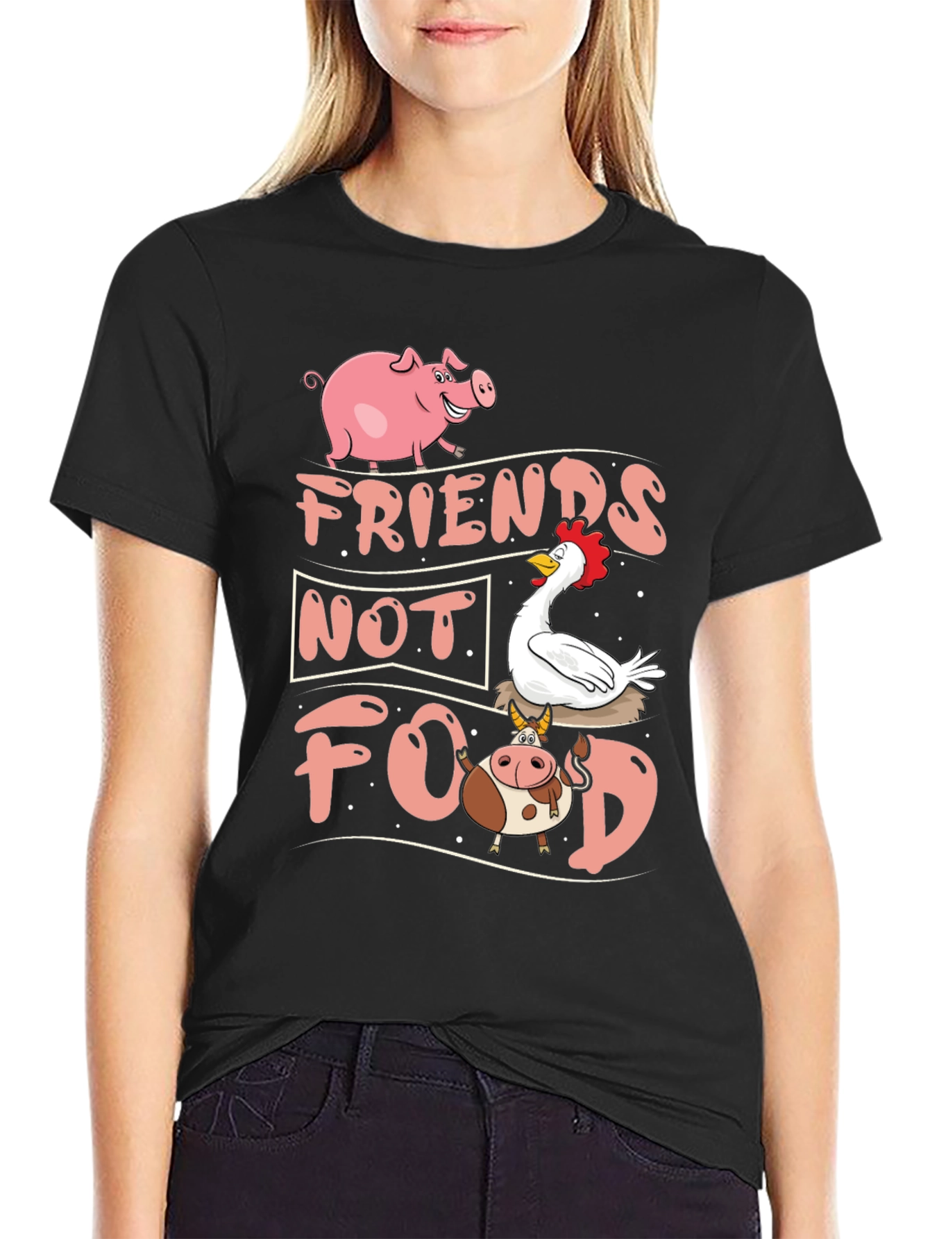 Friends Not Food Graphic T-Shirt