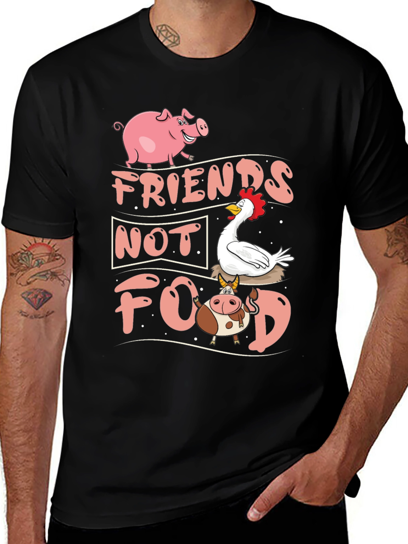 Friends Not Food Graphic T-Shirt