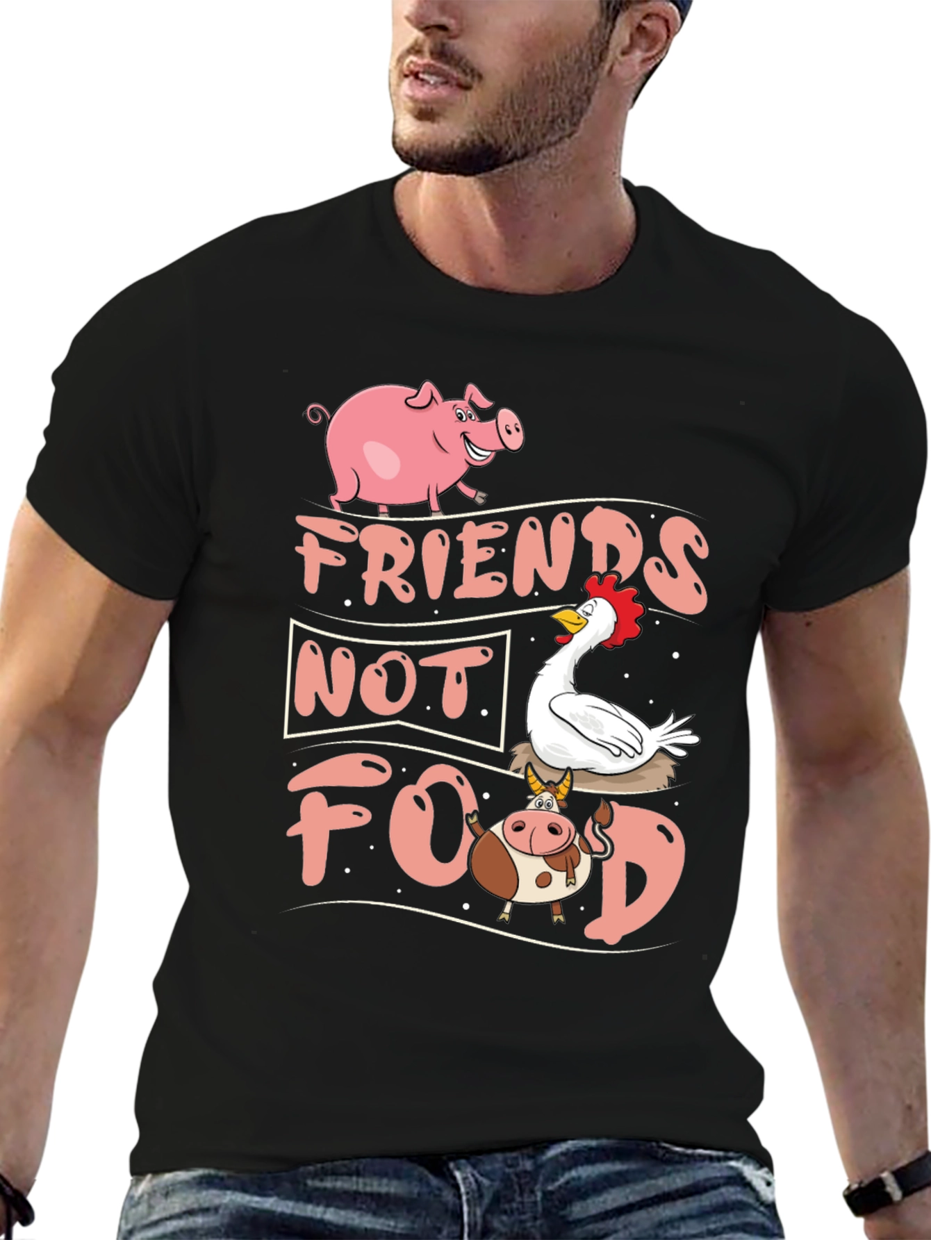 Friends Not Food Graphic T-Shirt