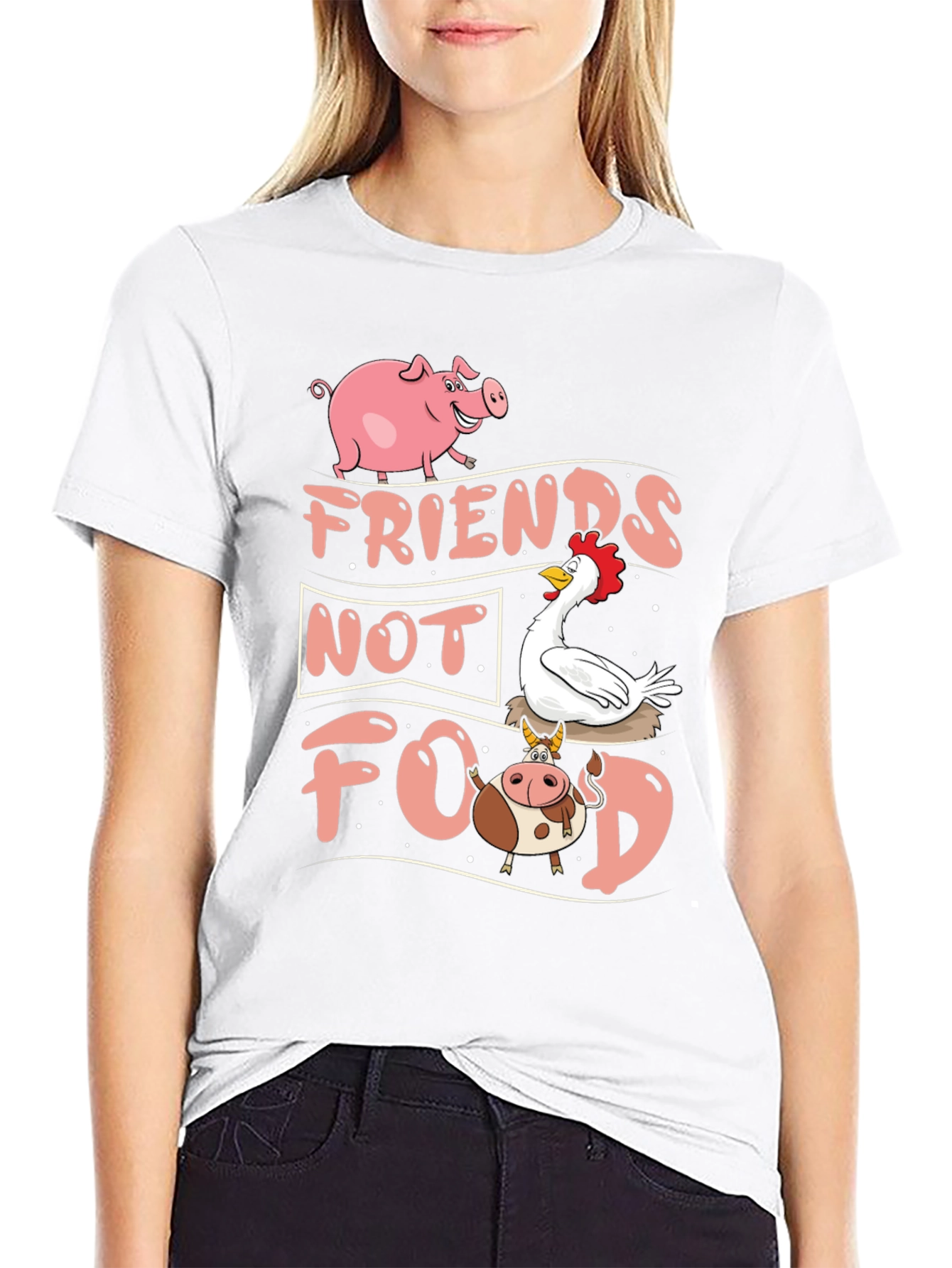 Friends Not Food Graphic T-Shirt