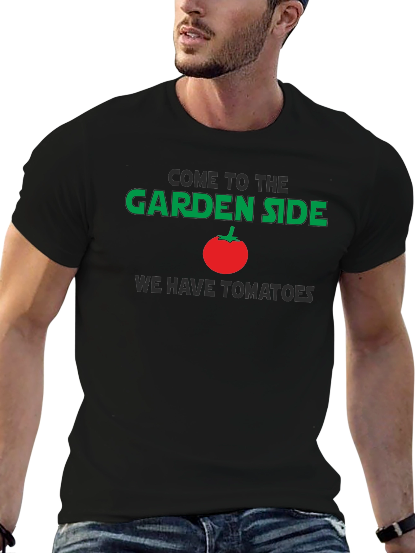 Come to the Garden Side Tomato Graphic T-Shirt
