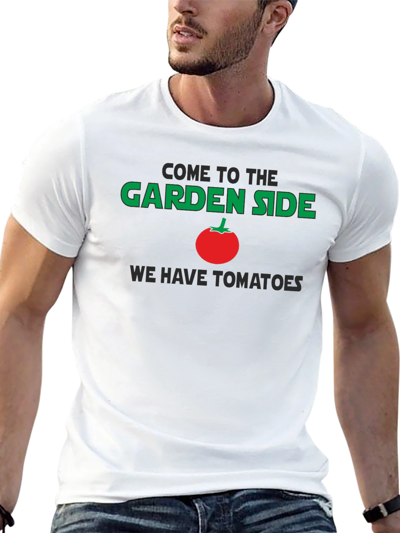 Come to the Garden Side Tomato Graphic T-Shirt