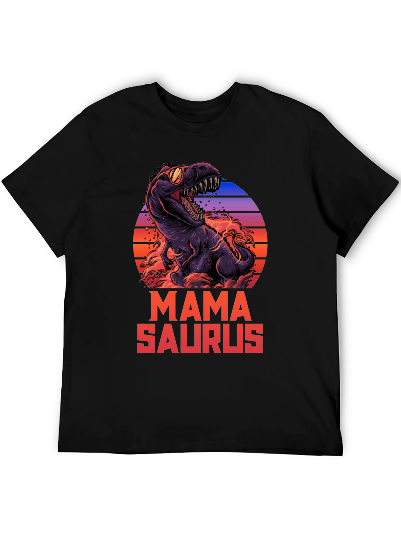 Mama Saurus Dinosaur Graphic T-Shirt