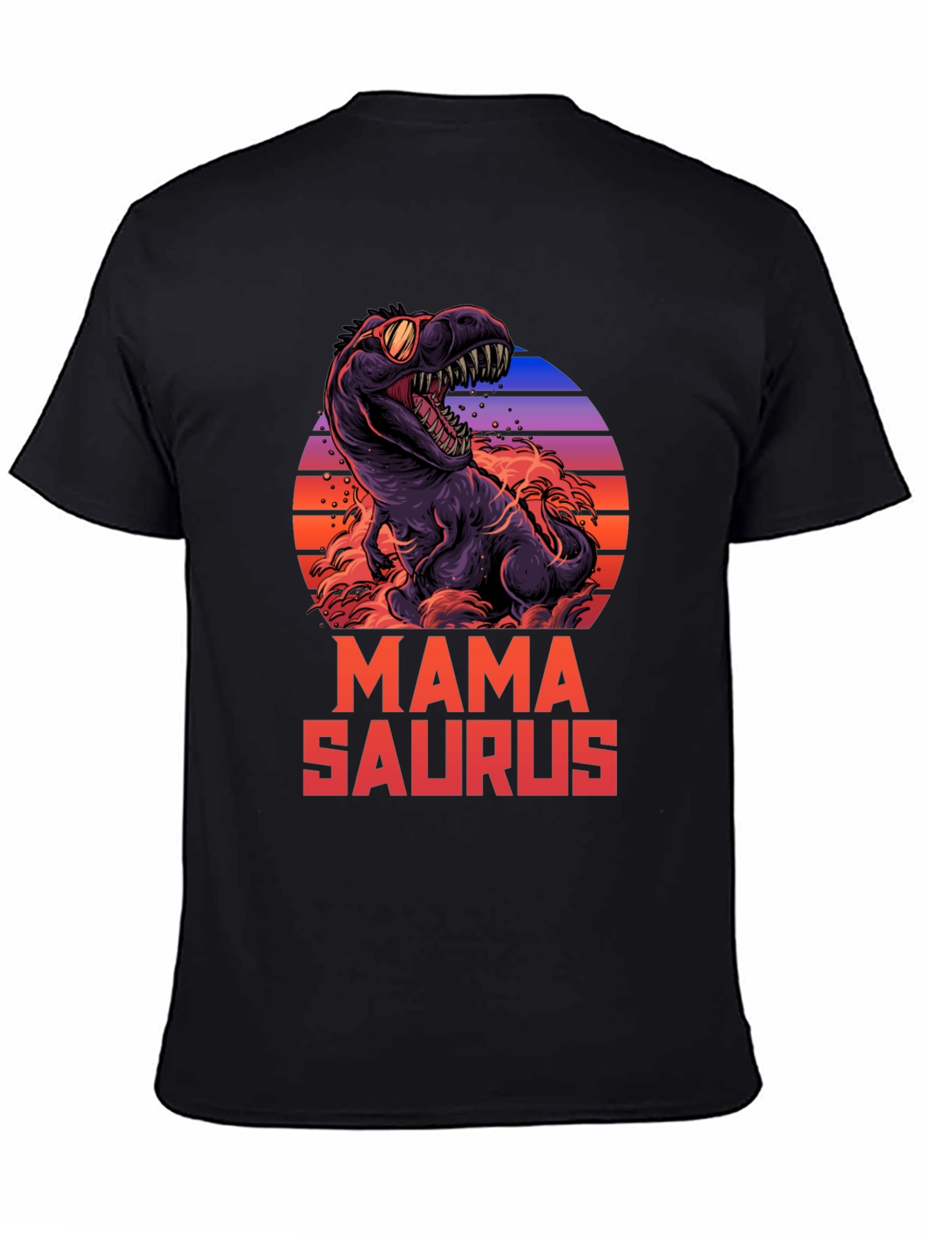 Mama Saurus Dinosaur Graphic T-Shirt