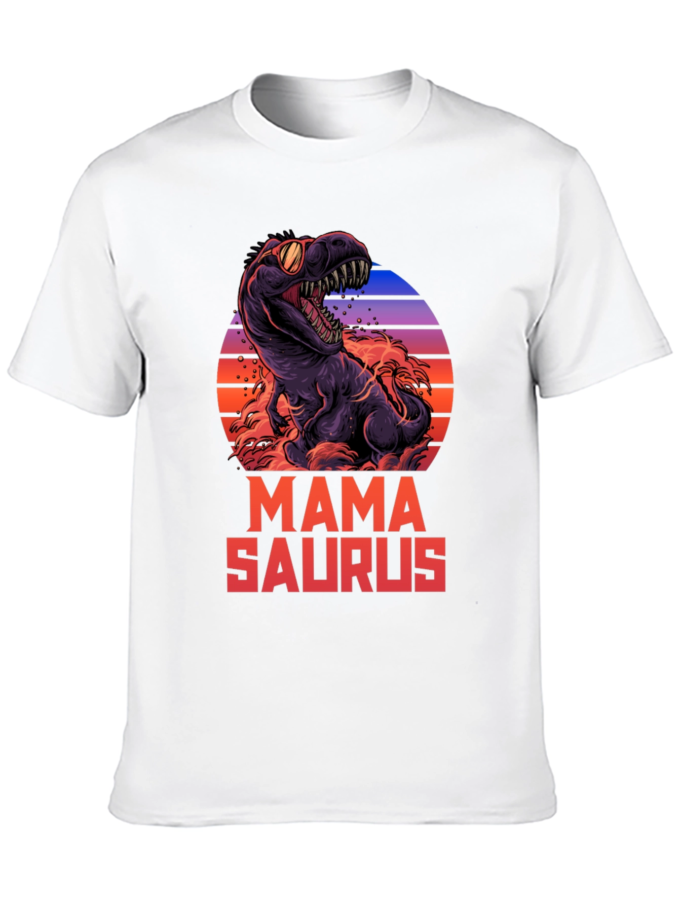 Mama Saurus Dinosaur Graphic T-Shirt