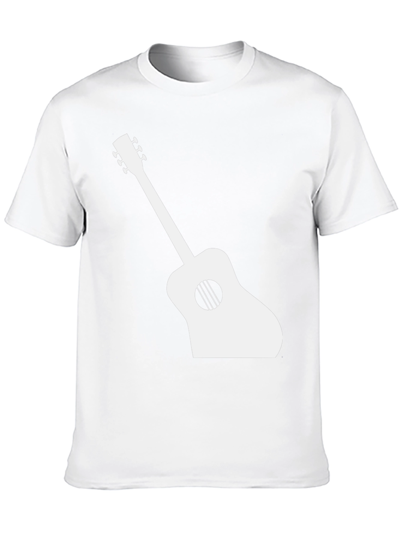 Guitar Graphic Tee - Black Casual T-Shirt