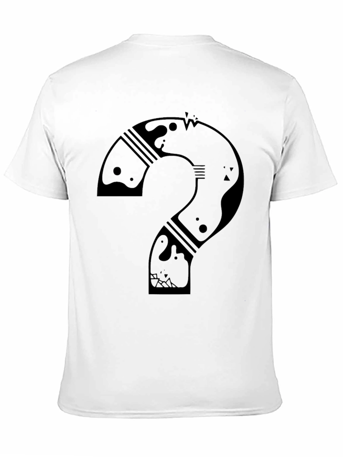 Abstract Question Mark Graphic T-Shirt